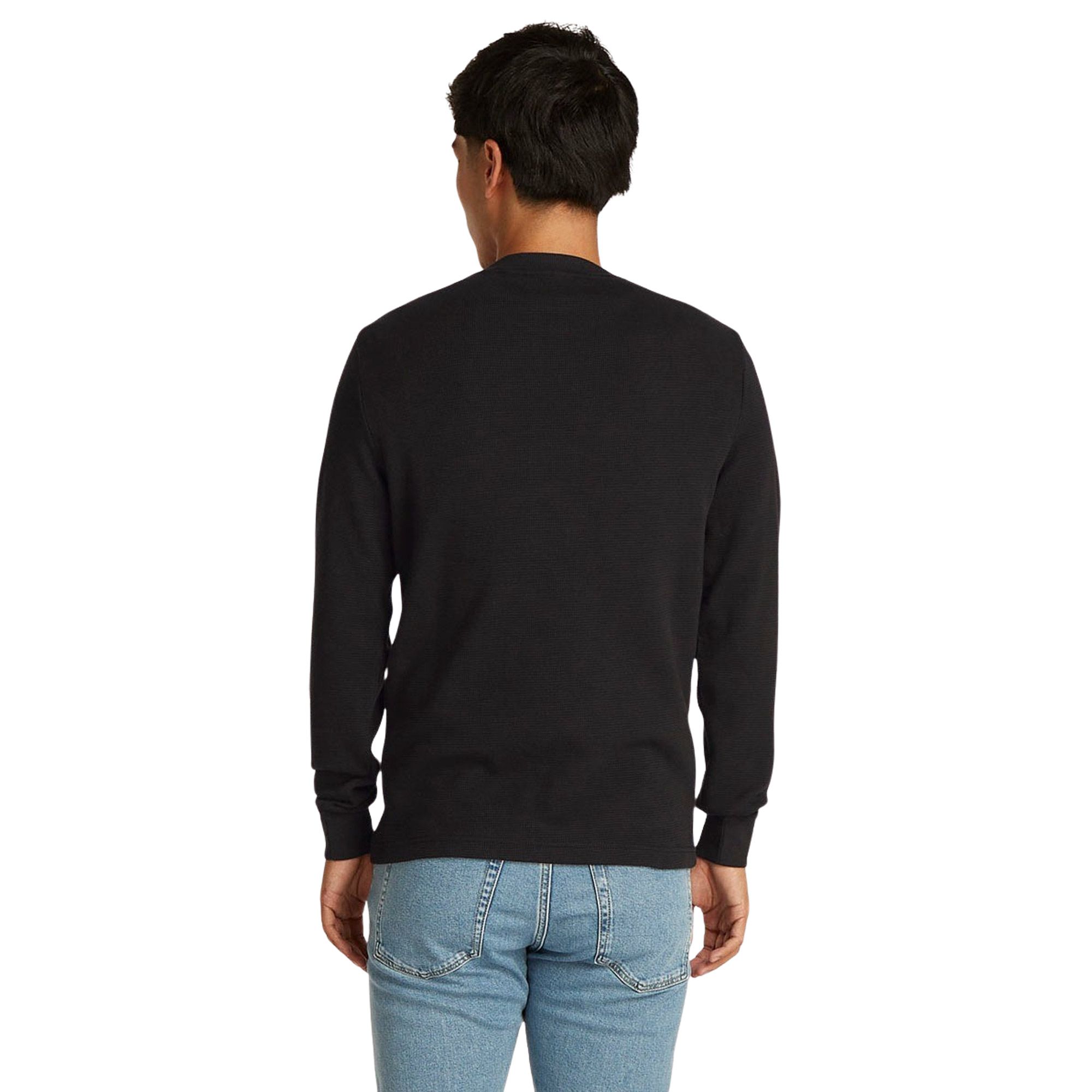 Calvin Klein Woven Label Waffle Longsleeve Shirt Heren