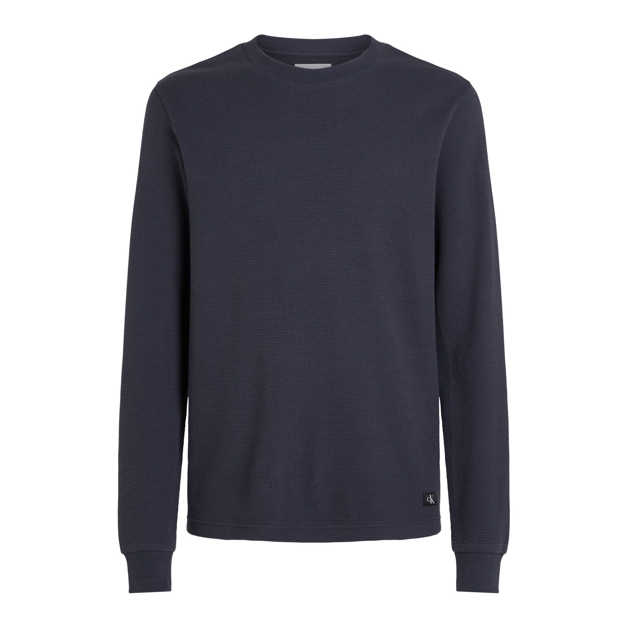 Calvin Klein Woven Label Waffle Longsleeve Shirt Heren