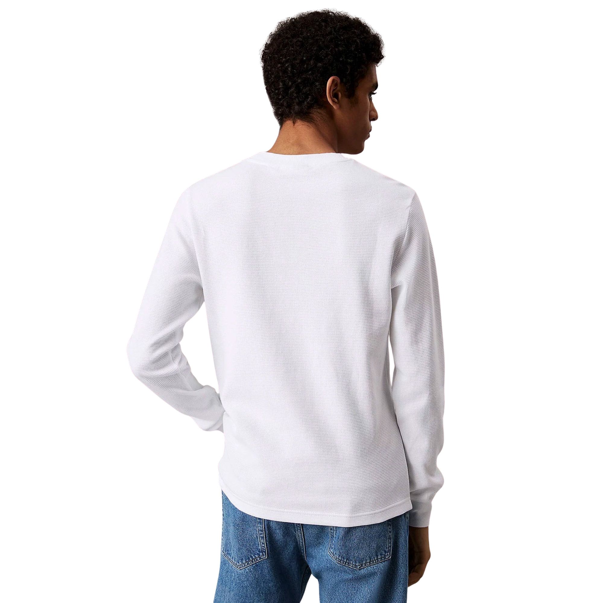 Calvin Klein Woven Label Waffle Longsleeve Shirt Heren