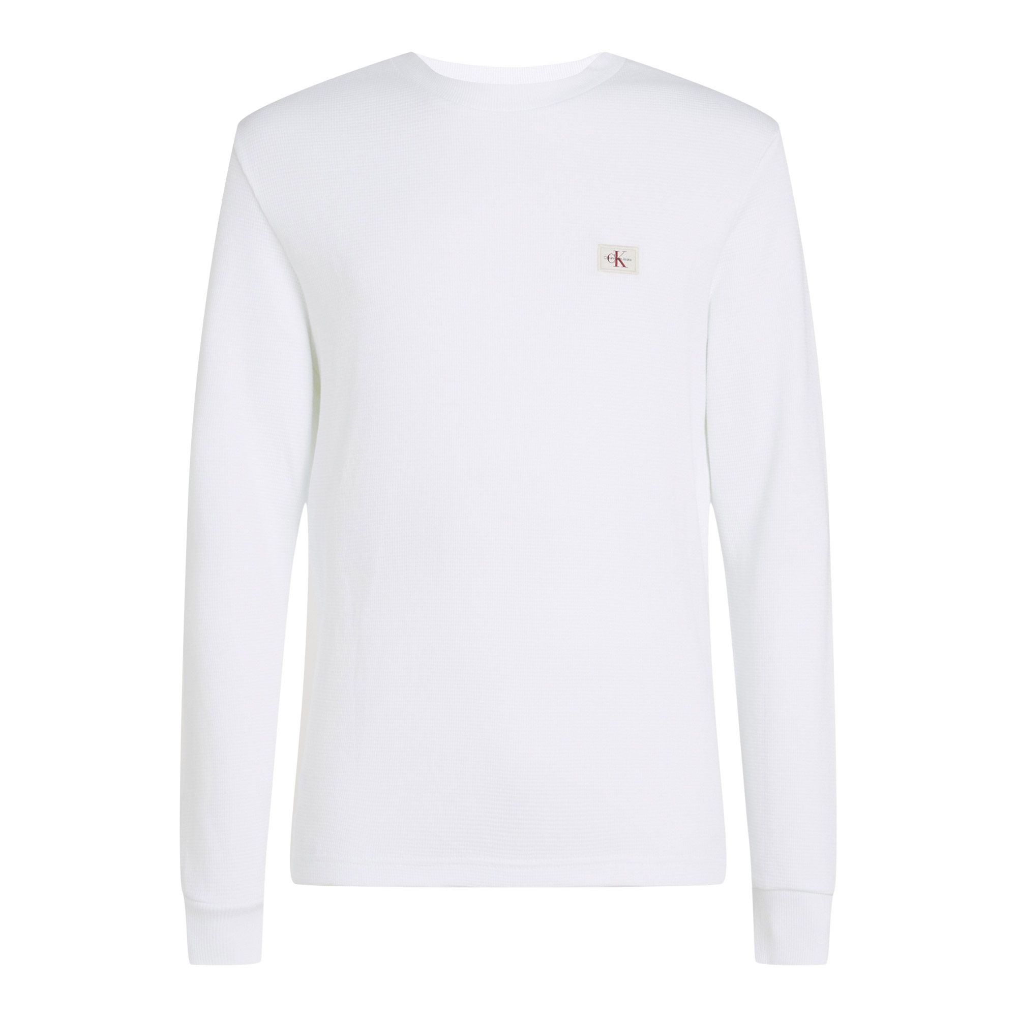 Calvin Klein Woven Label Waffle Longsleeve Shirt Heren
