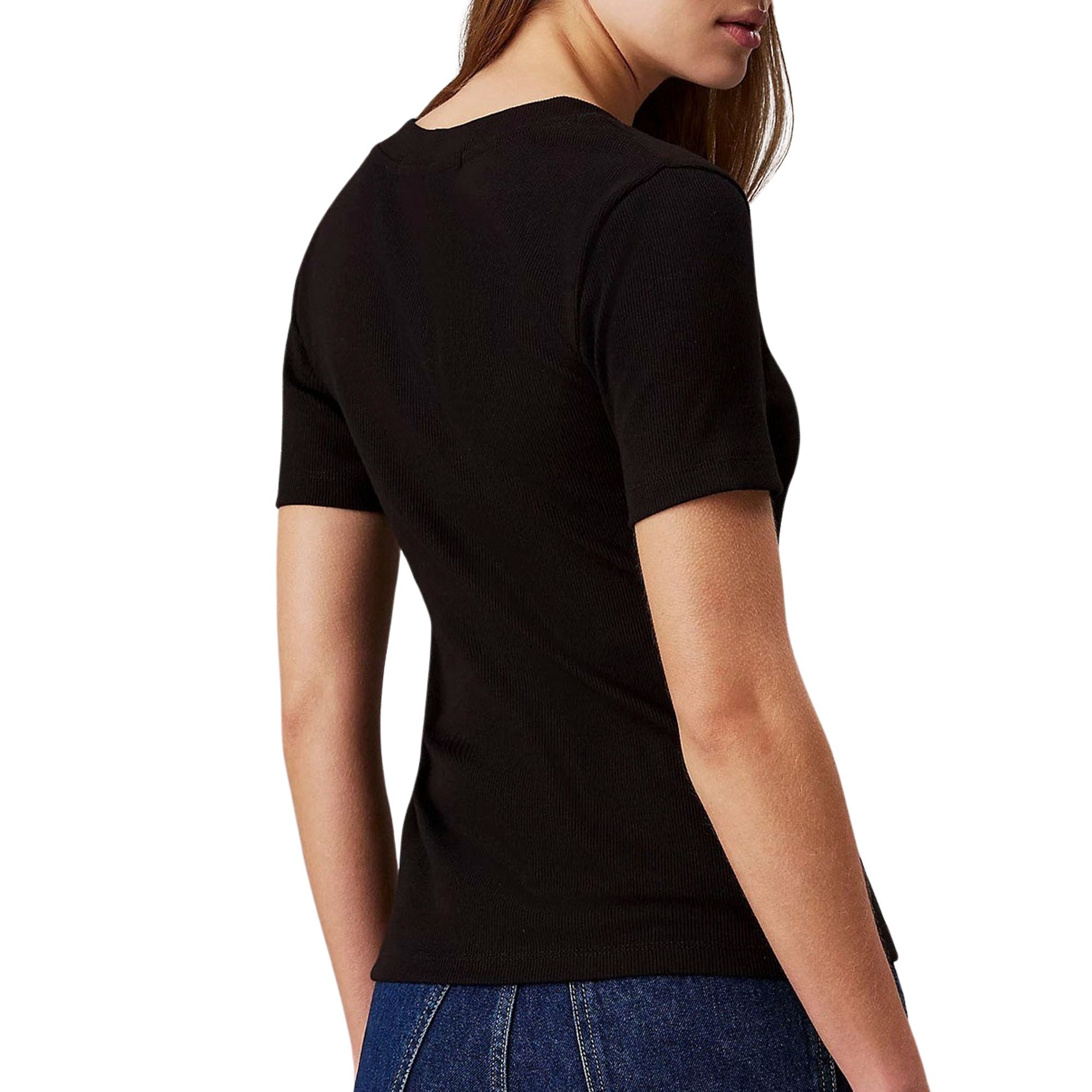 T-shirt Calvin Klein Woven Label Rib V-neck Femmes