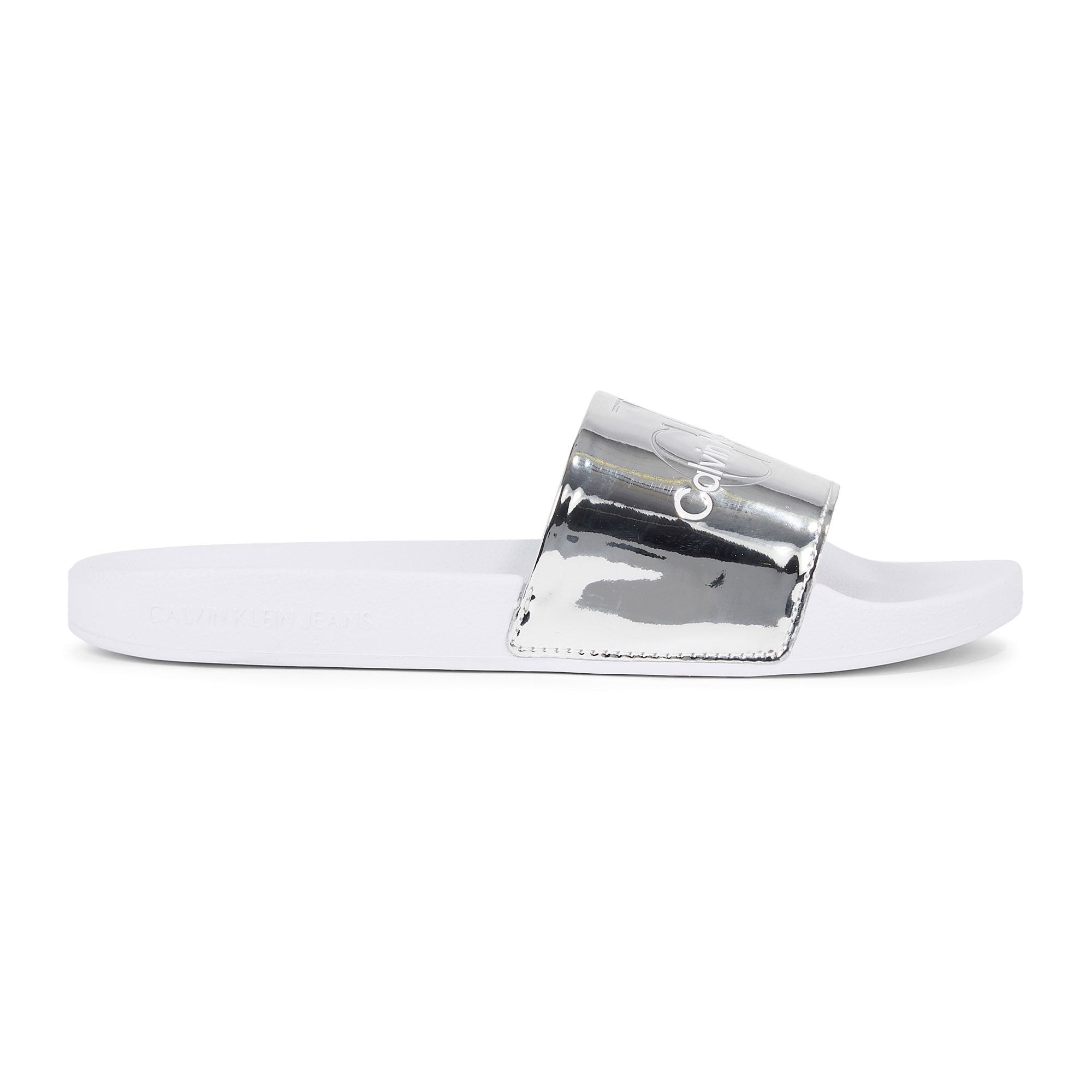 Calvin Klein Metallic Monologo Slippers Dames