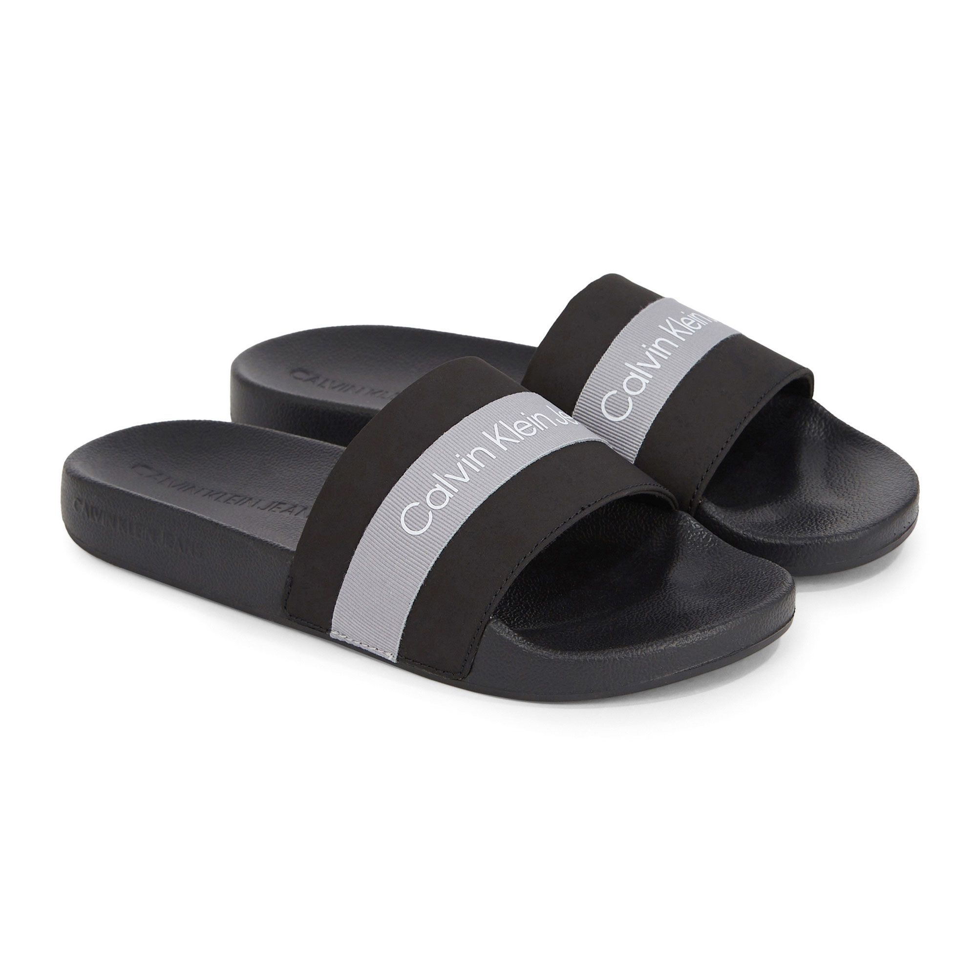 Calvin Klein Slide Printed Logo Web Slippers Dames