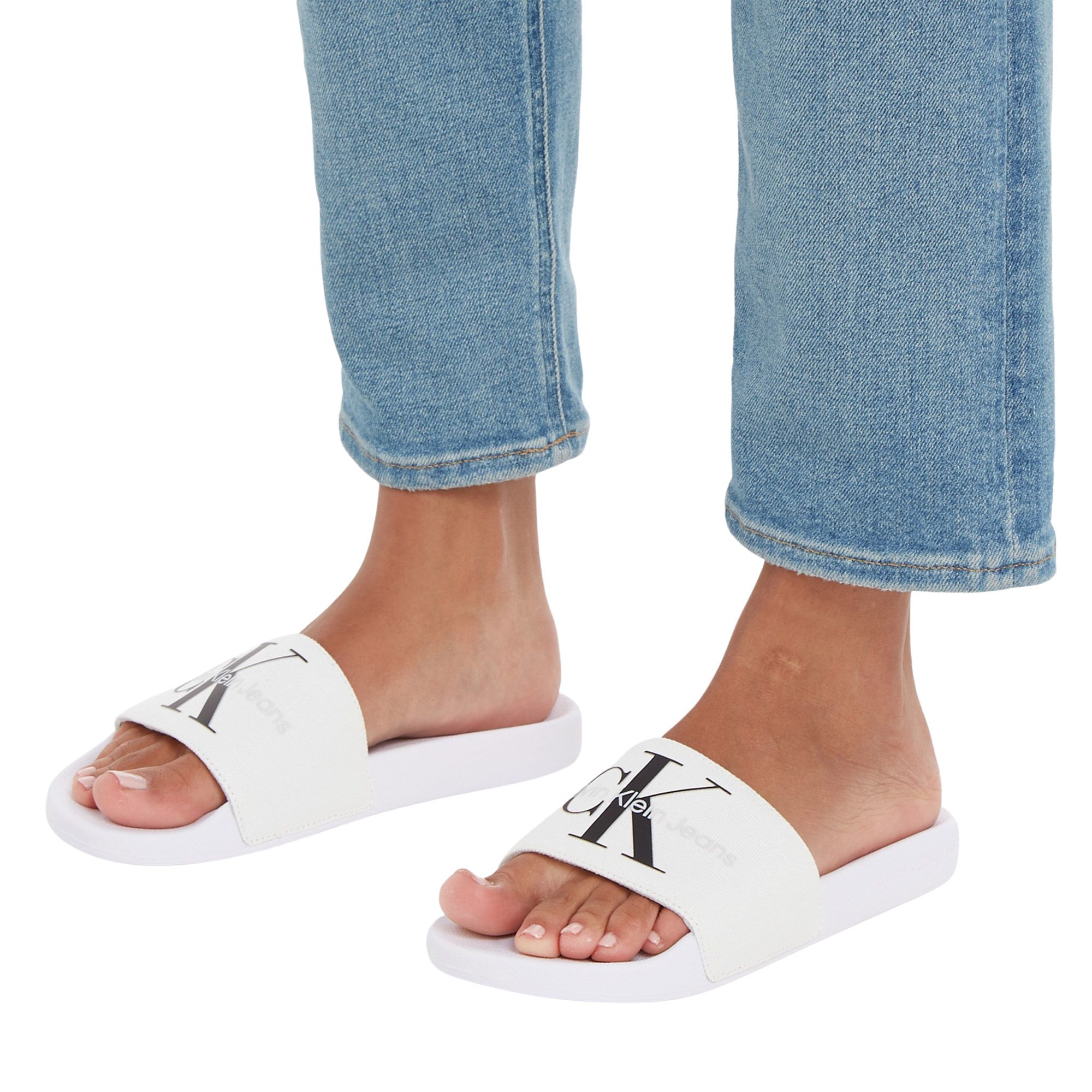 Calvin Klein Slide Monogram Slippers Dames