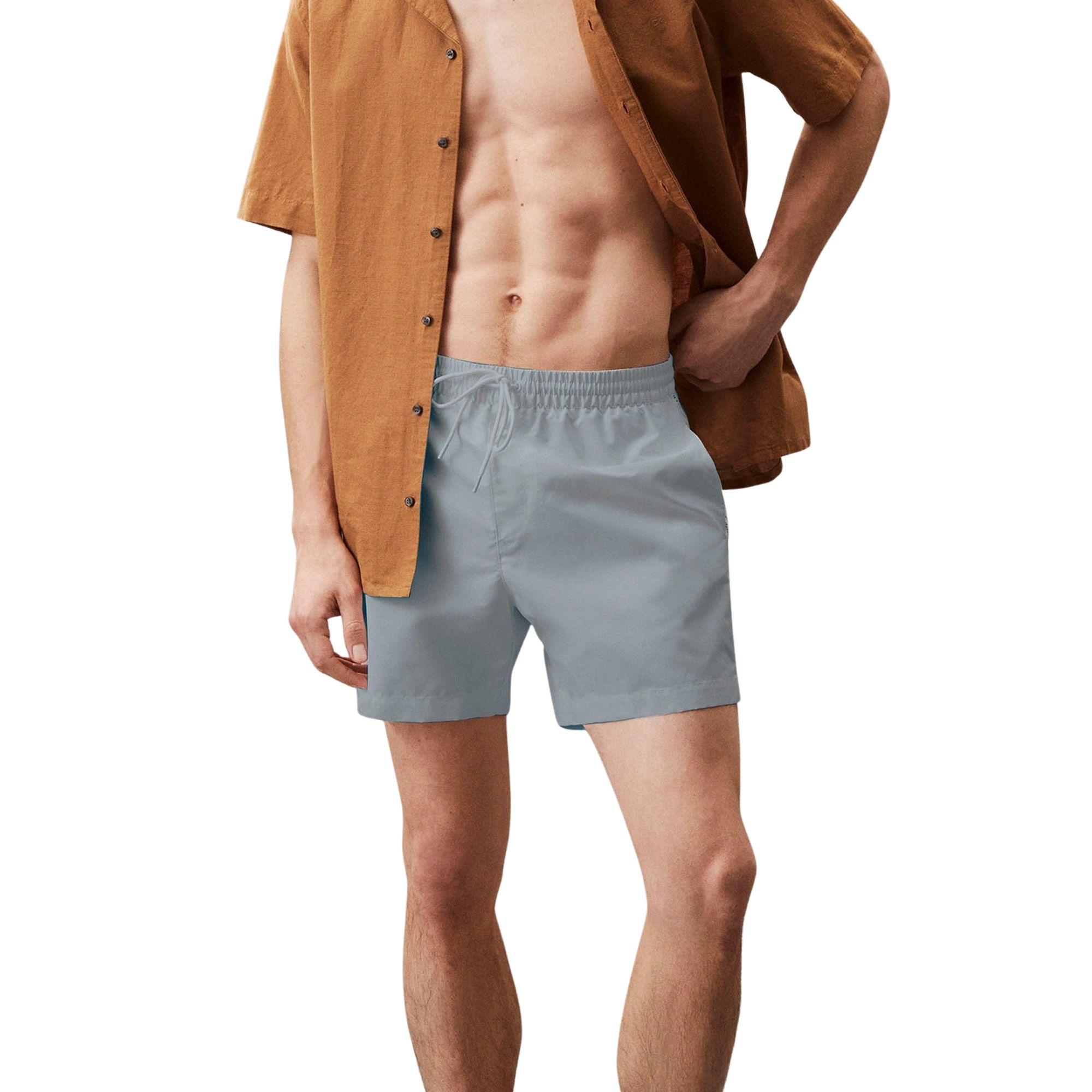 Calvin Klein Medium Drawstring Logo Tape Zwemshort Heren