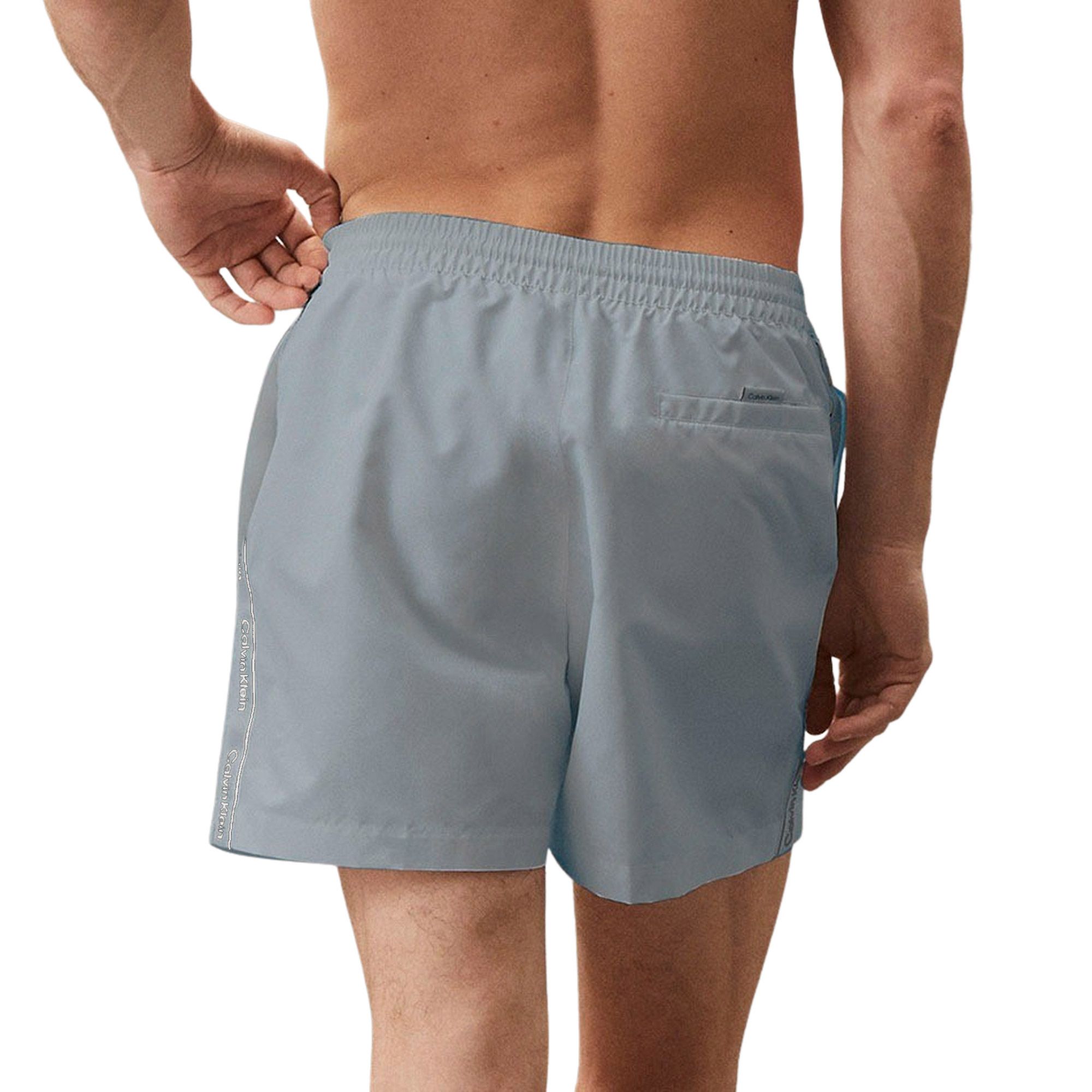 Calvin Klein Medium Drawstring Logo Tape Zwemshort Heren