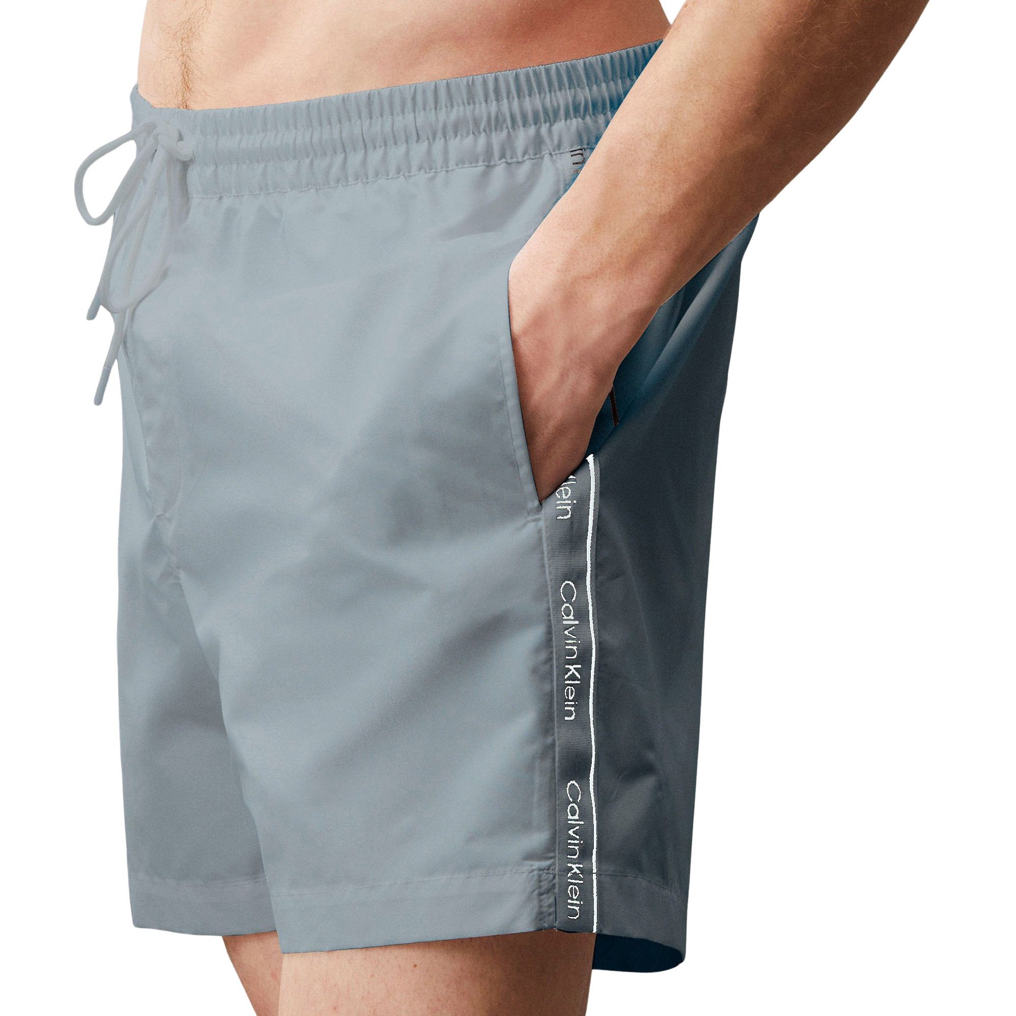 Calvin Klein Medium Drawstring Logo Tape Zwemshort Heren