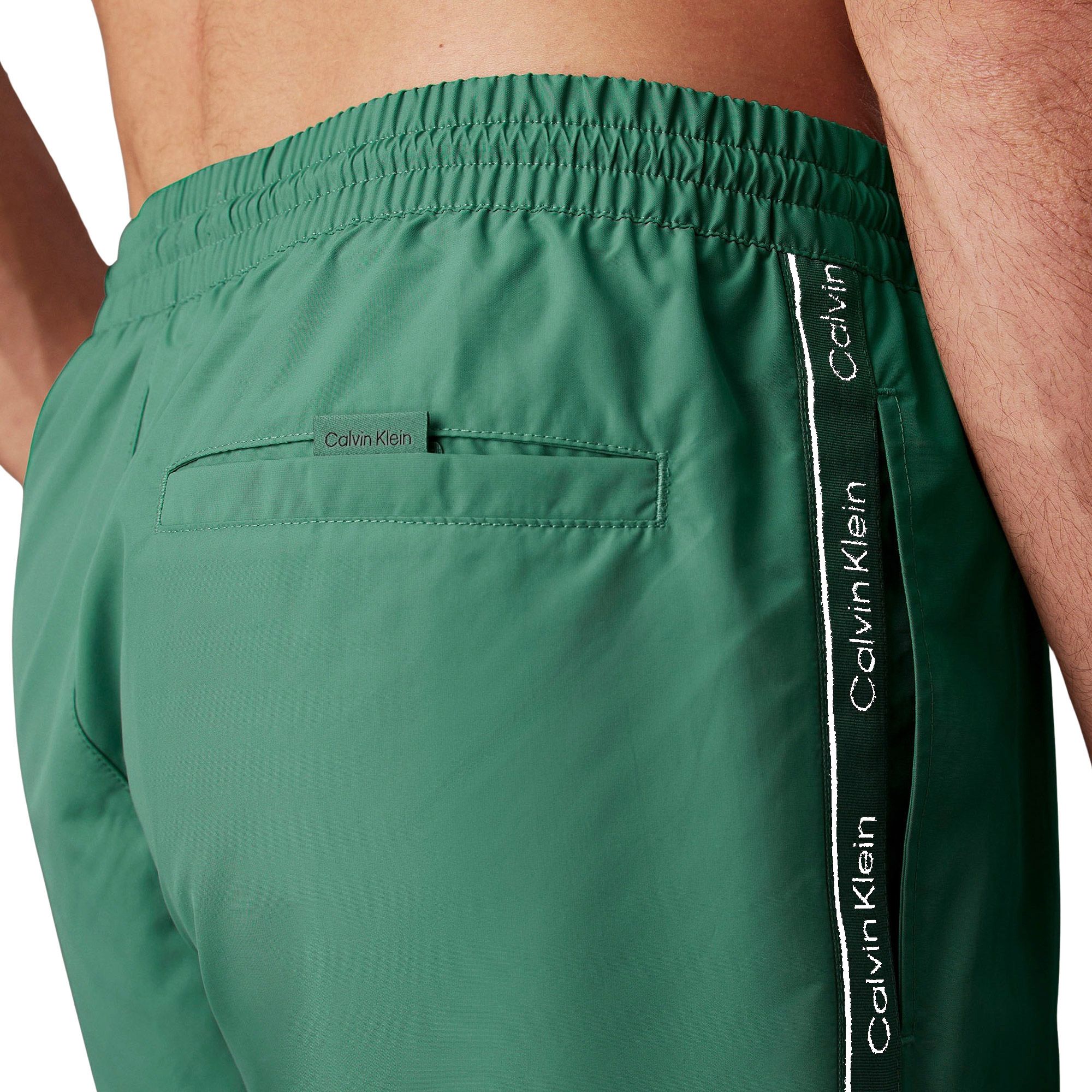 Short de bain Calvin Klein Medium Drawstring Logo Tape Hommes