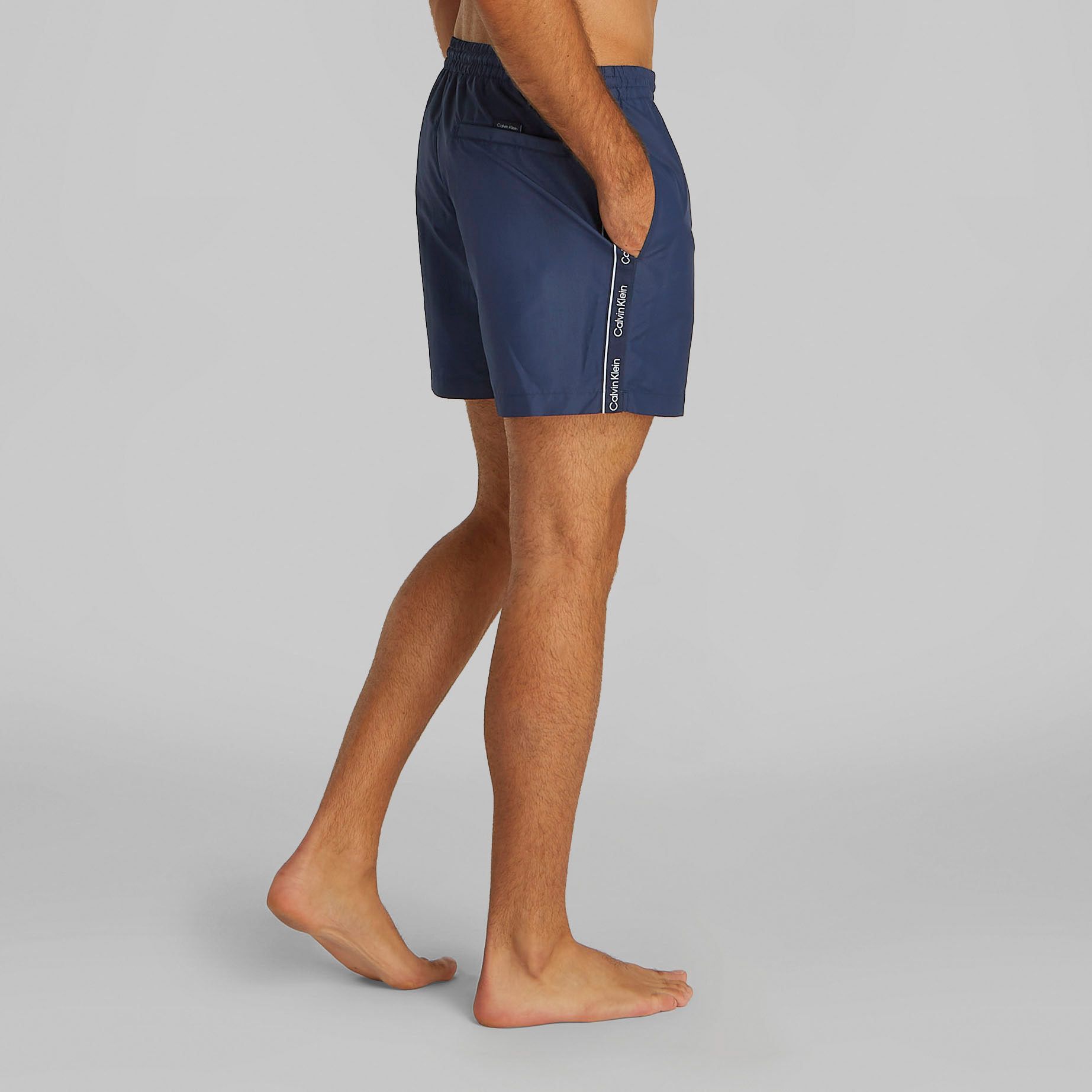 Calvin Klein Logo Tape Medium Drawstring Zwemshort Heren