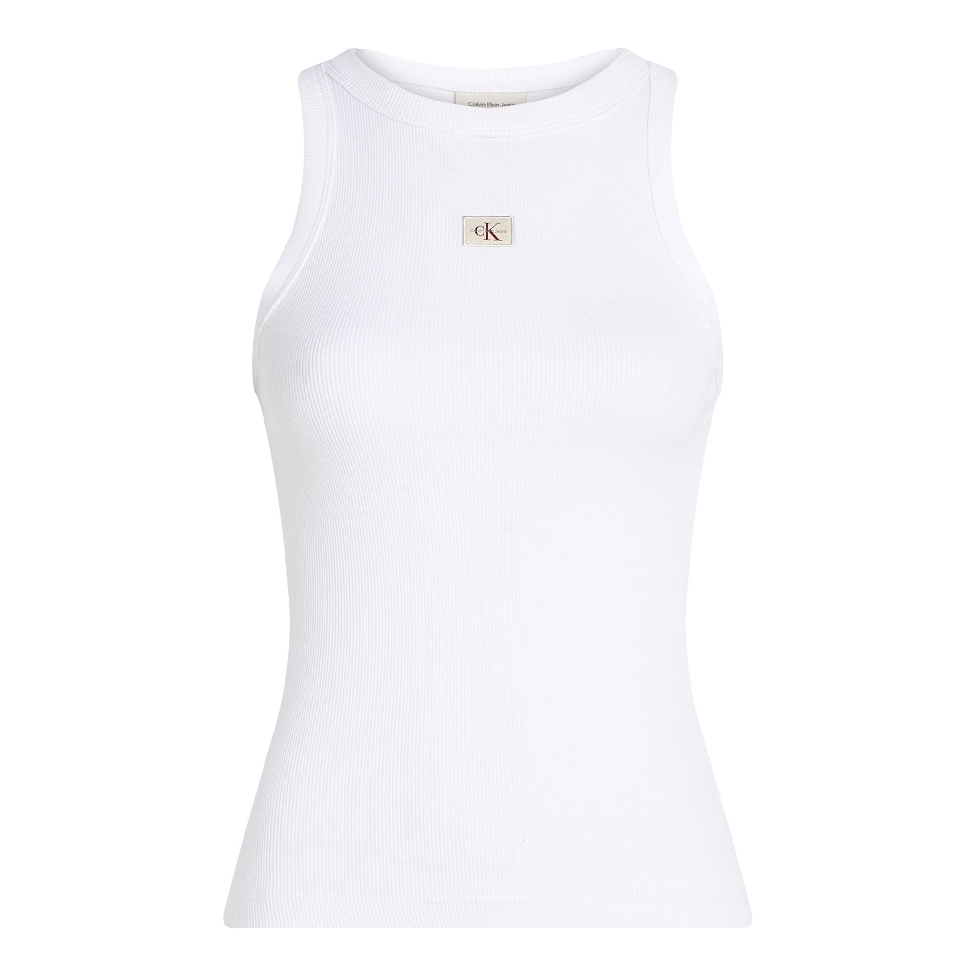 Calvin Klein Woven Label Rib Tanktop Dames