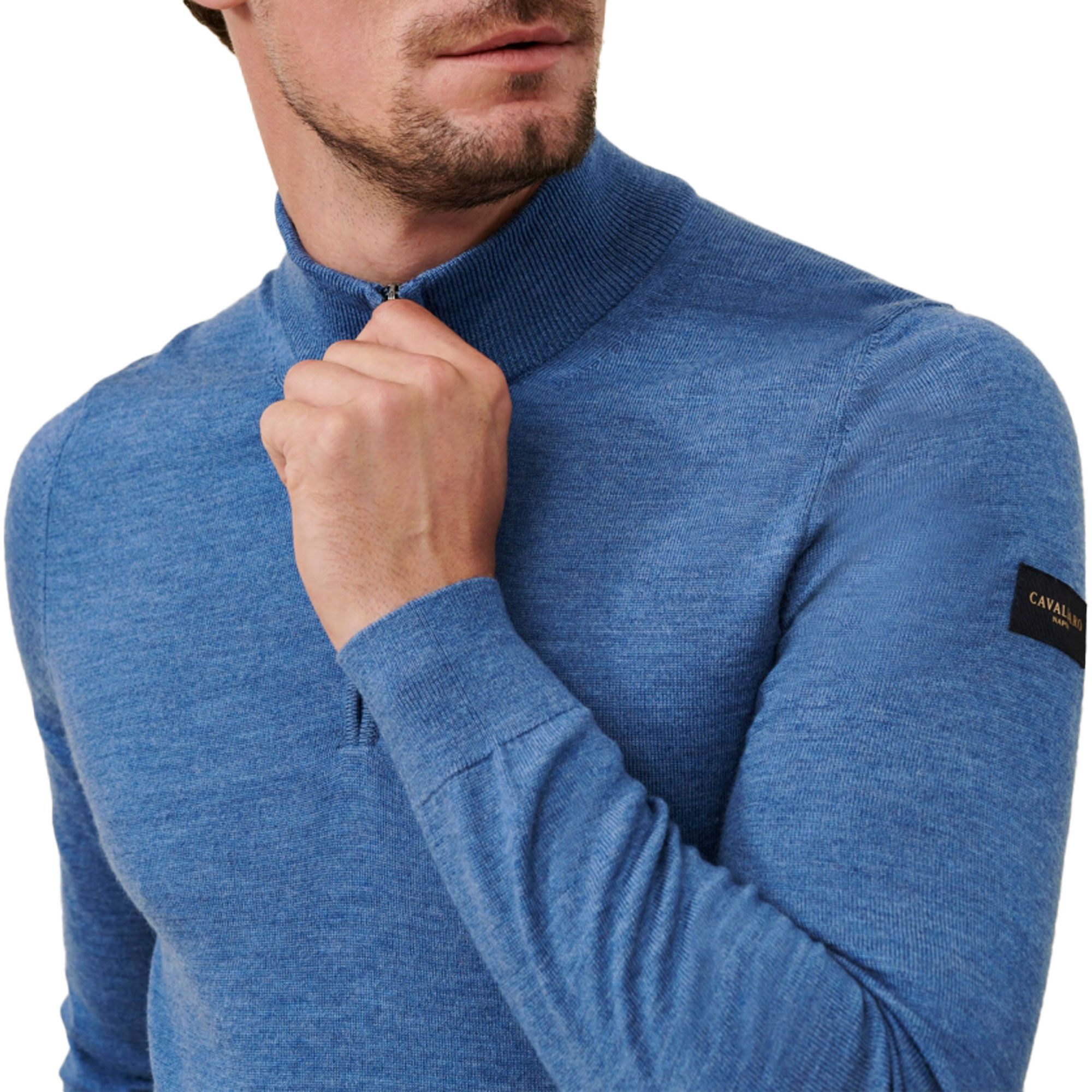 Cavallaro Napoli Merino Half Zip Pullover Herren