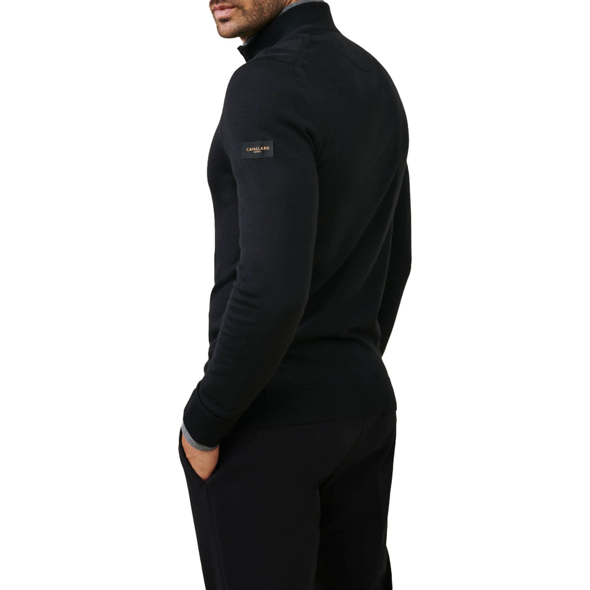 Cavallaro Napoli Merino Half Zip Trui Heren