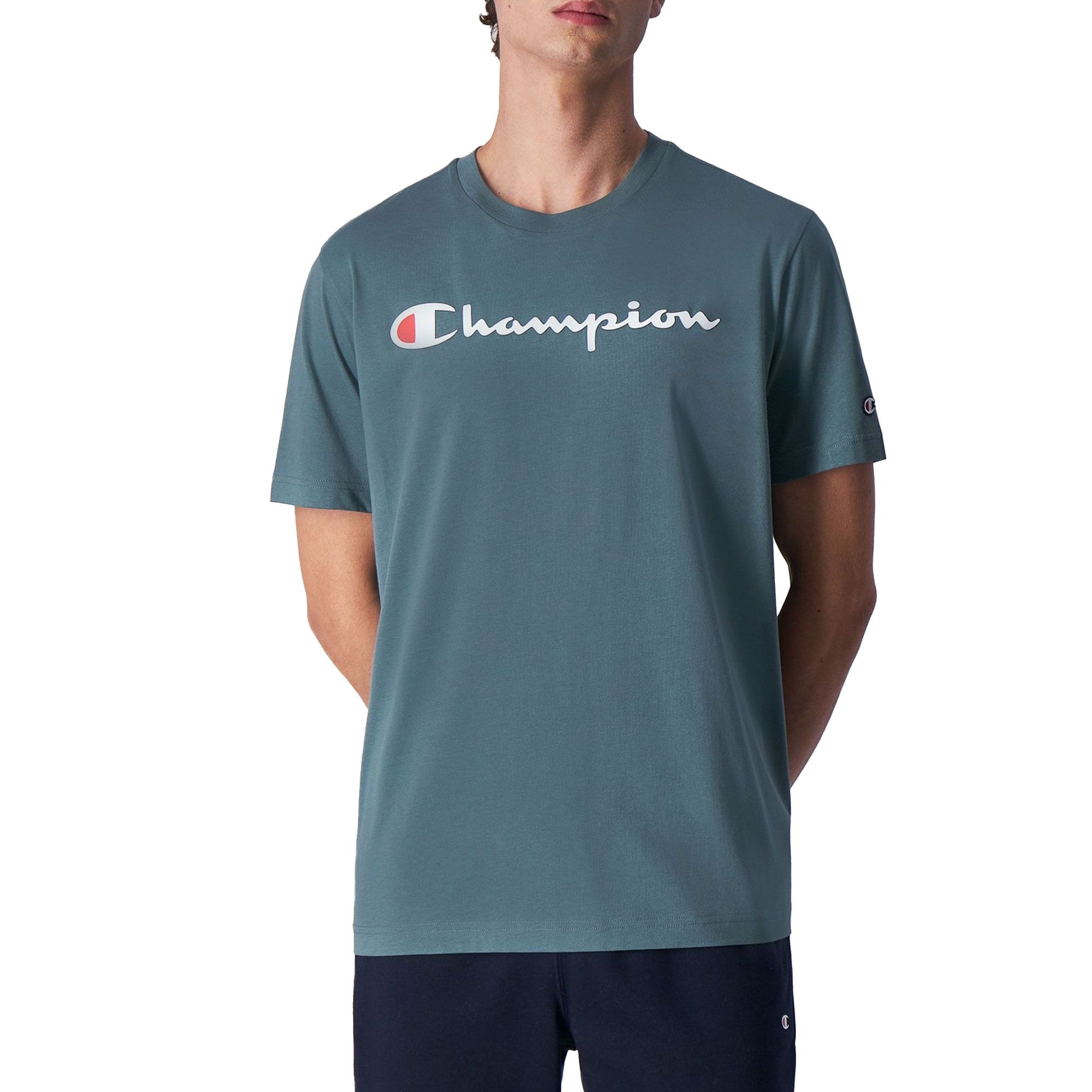 Champion Embroidered Script Logo Shirt Heren