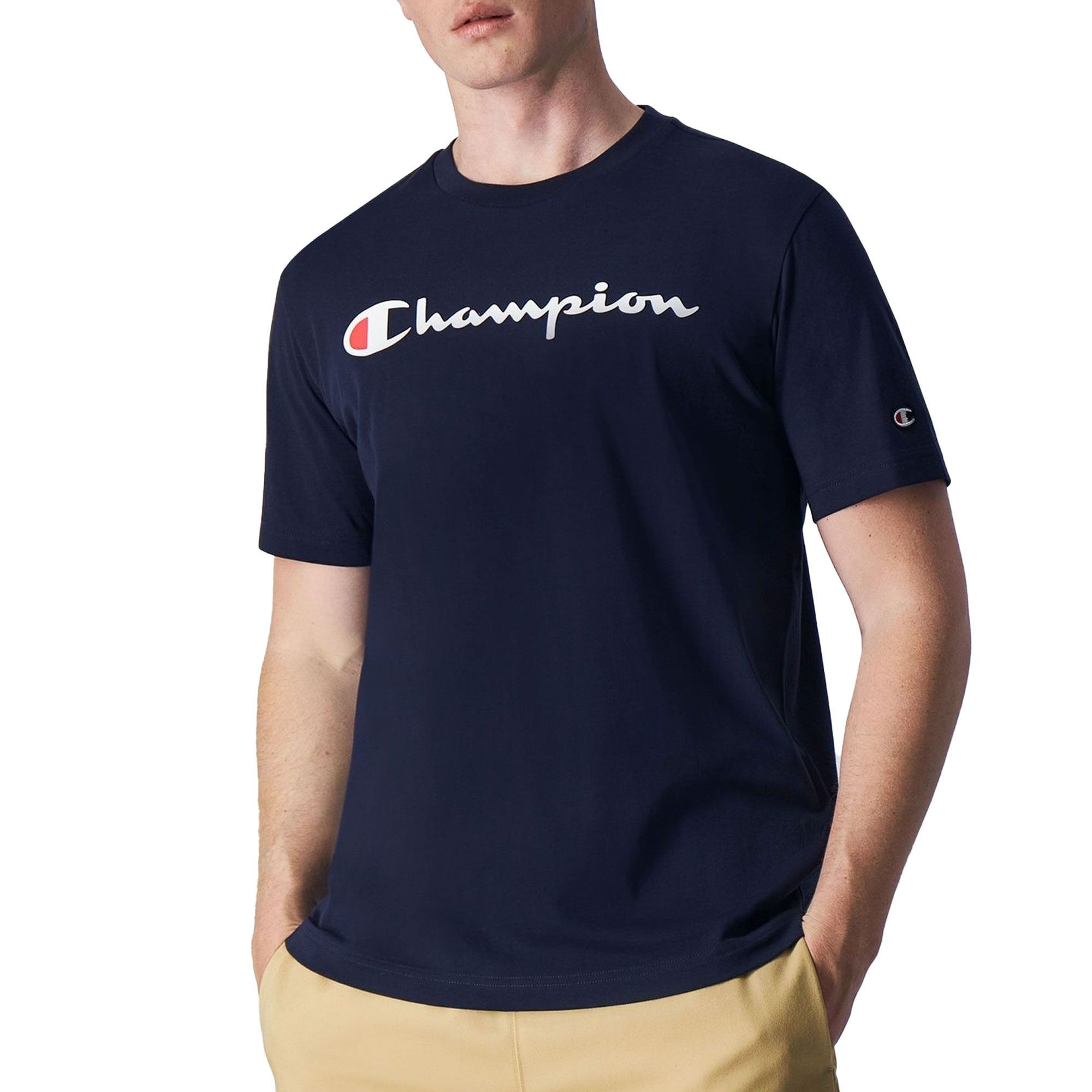 Champion Embroidered Script Logo Shirt Heren