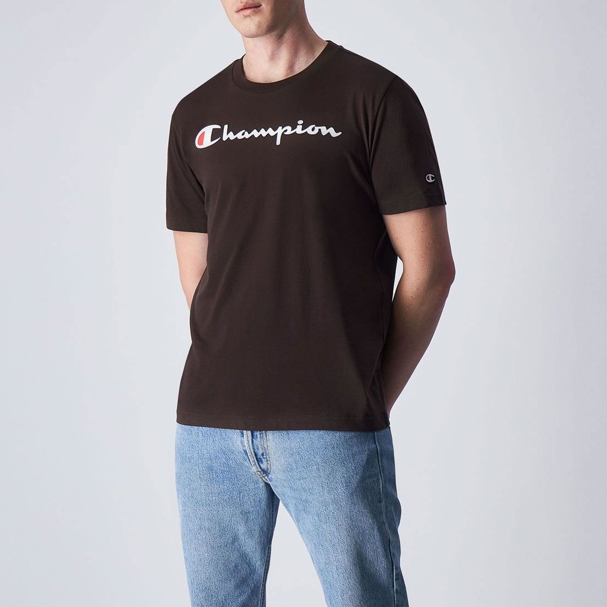 Champion Embroidered Script Logo Shirt Heren