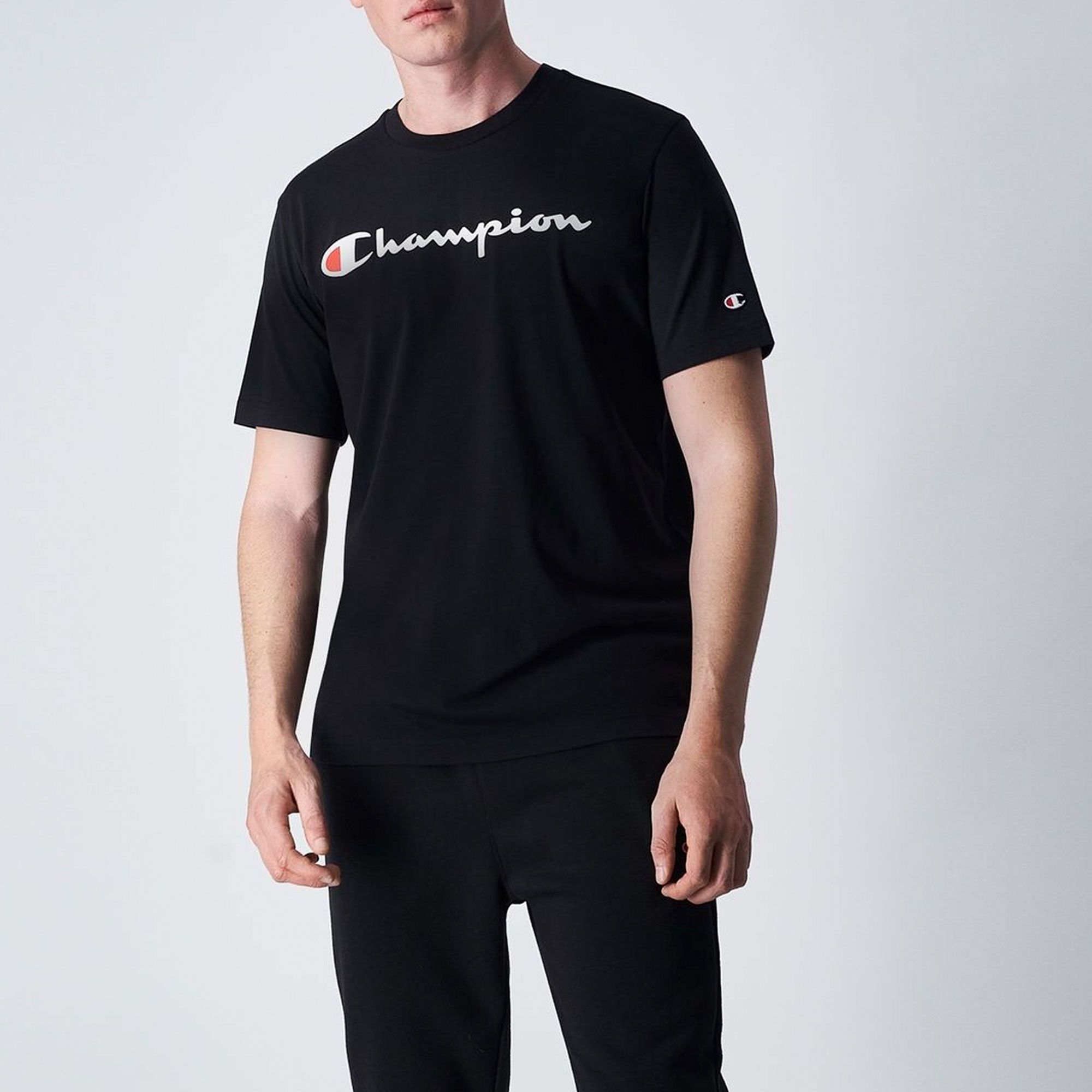 Champion Embroidered Script Logo Shirt Heren