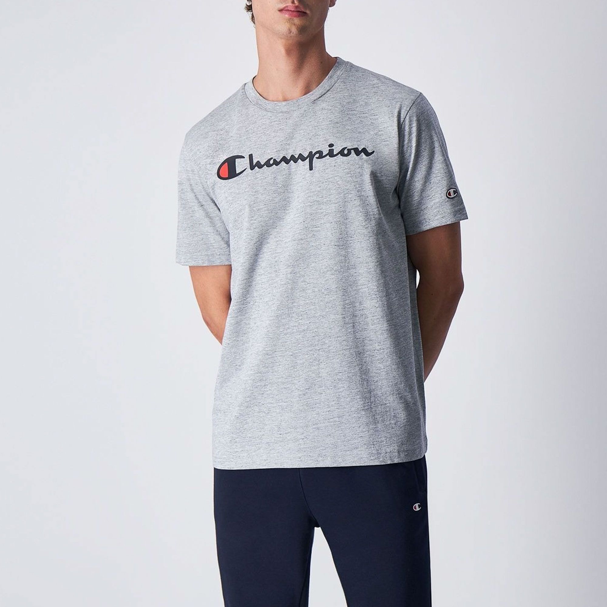 Champion Embroidered Script Logo Shirt Heren