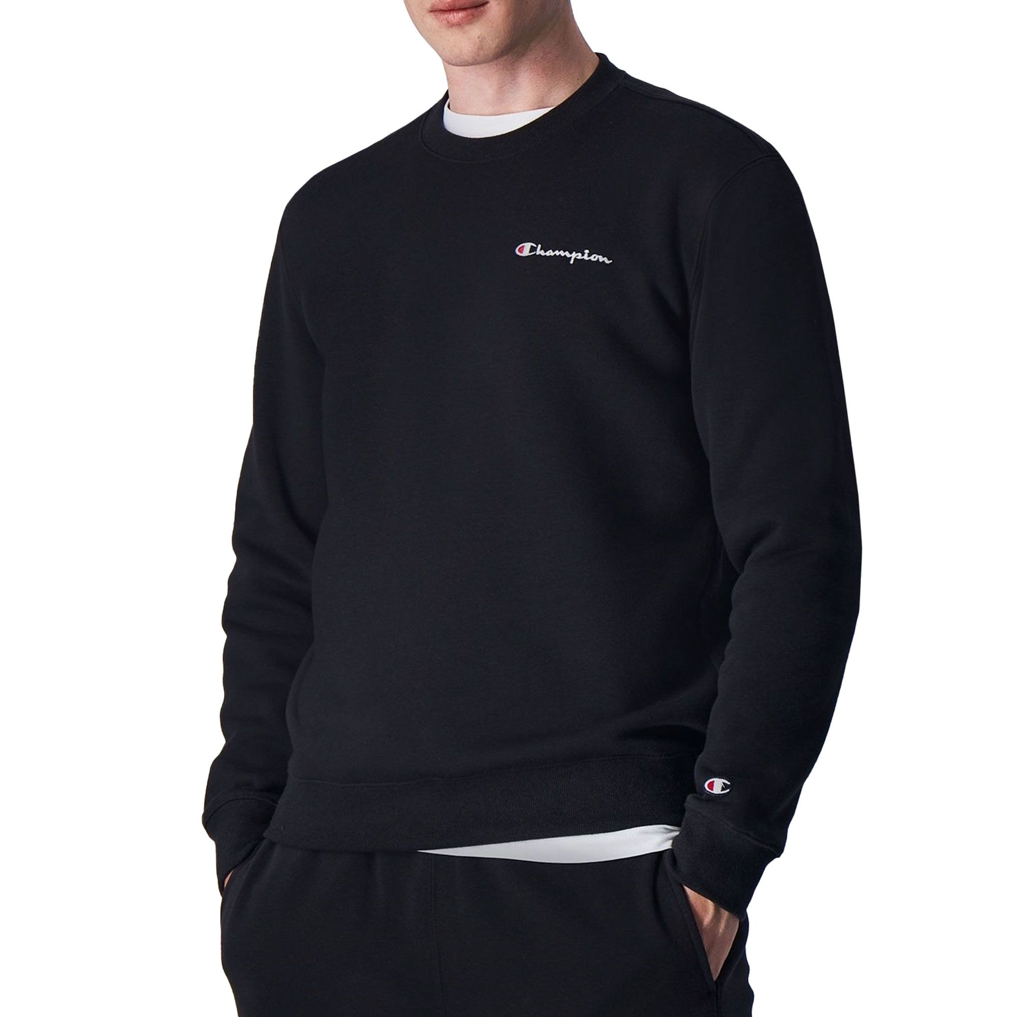 Champion Small Script Logo Fleece Sweater Heren