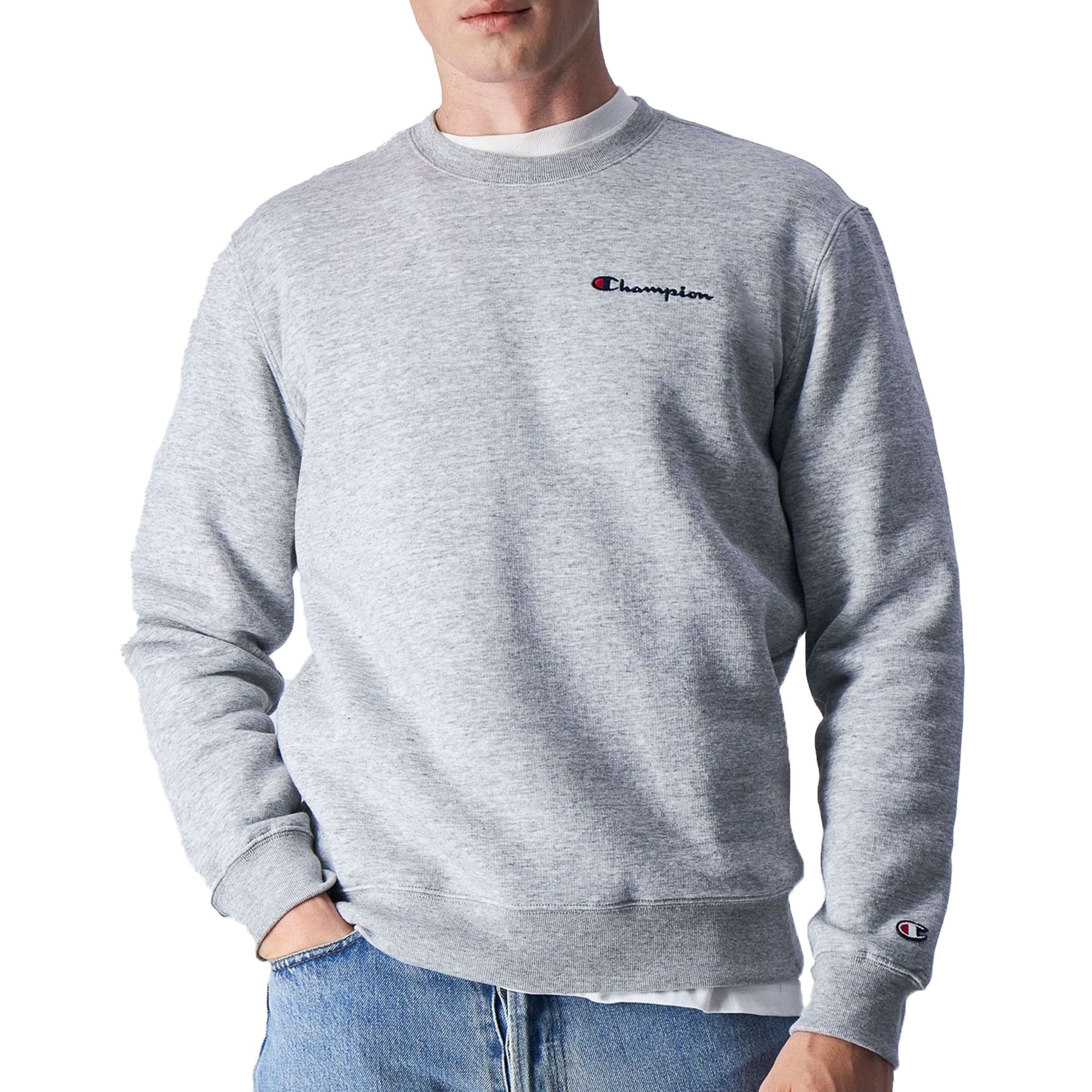 Champion Small Script Logo Fleece Sweater Heren