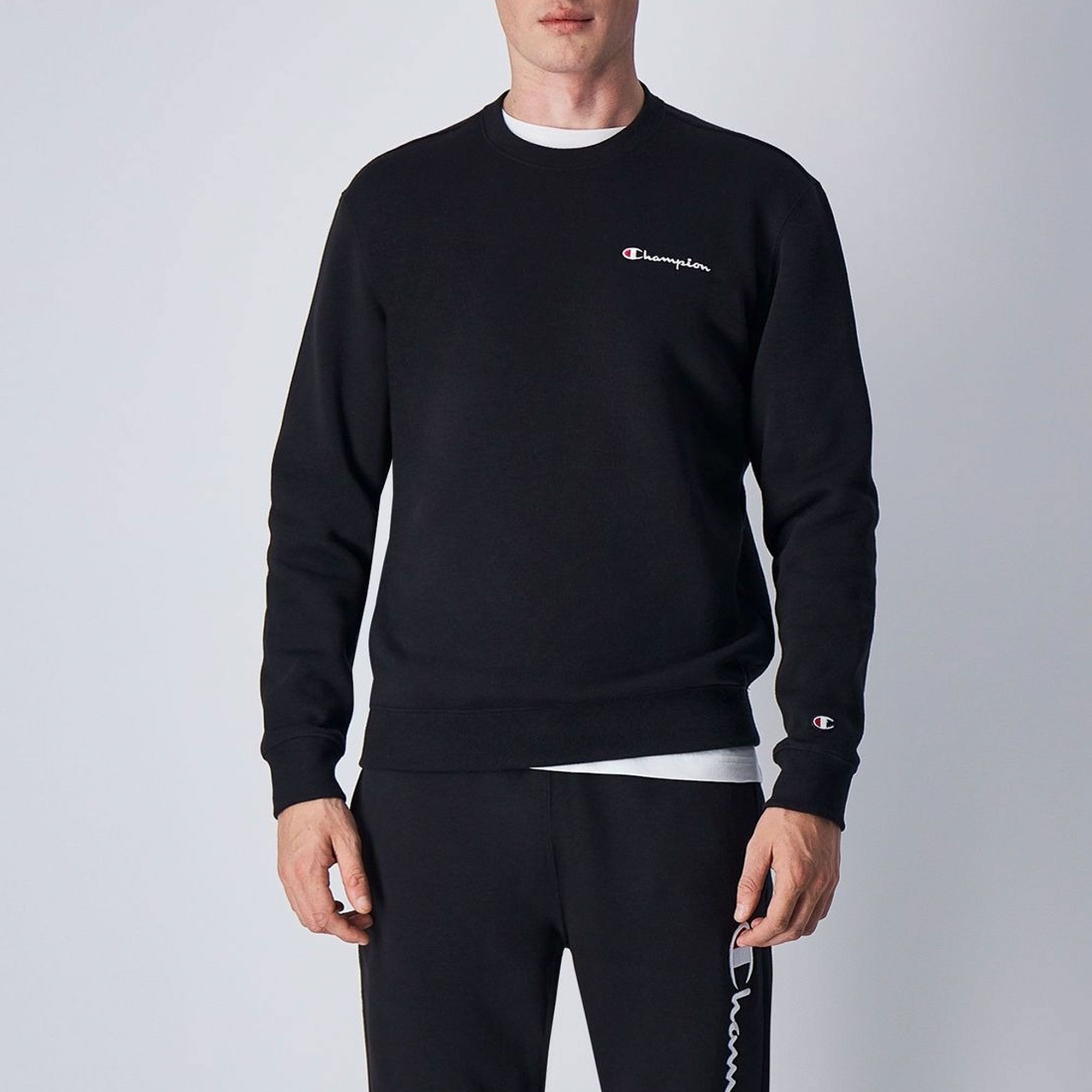 Champion Small Script Logo Fleece Sweater Heren