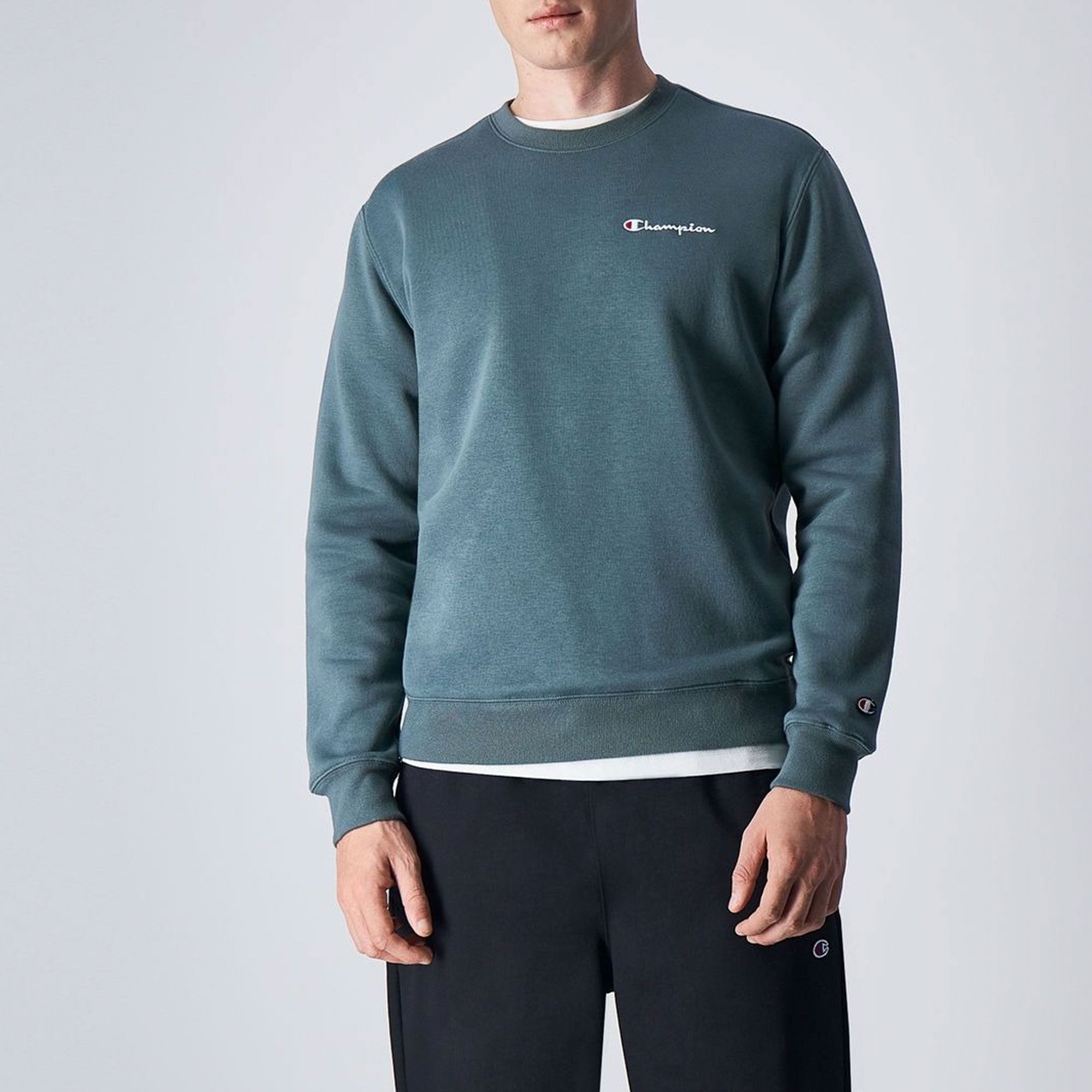 Champion Small Script Logo Fleece Sweater Heren