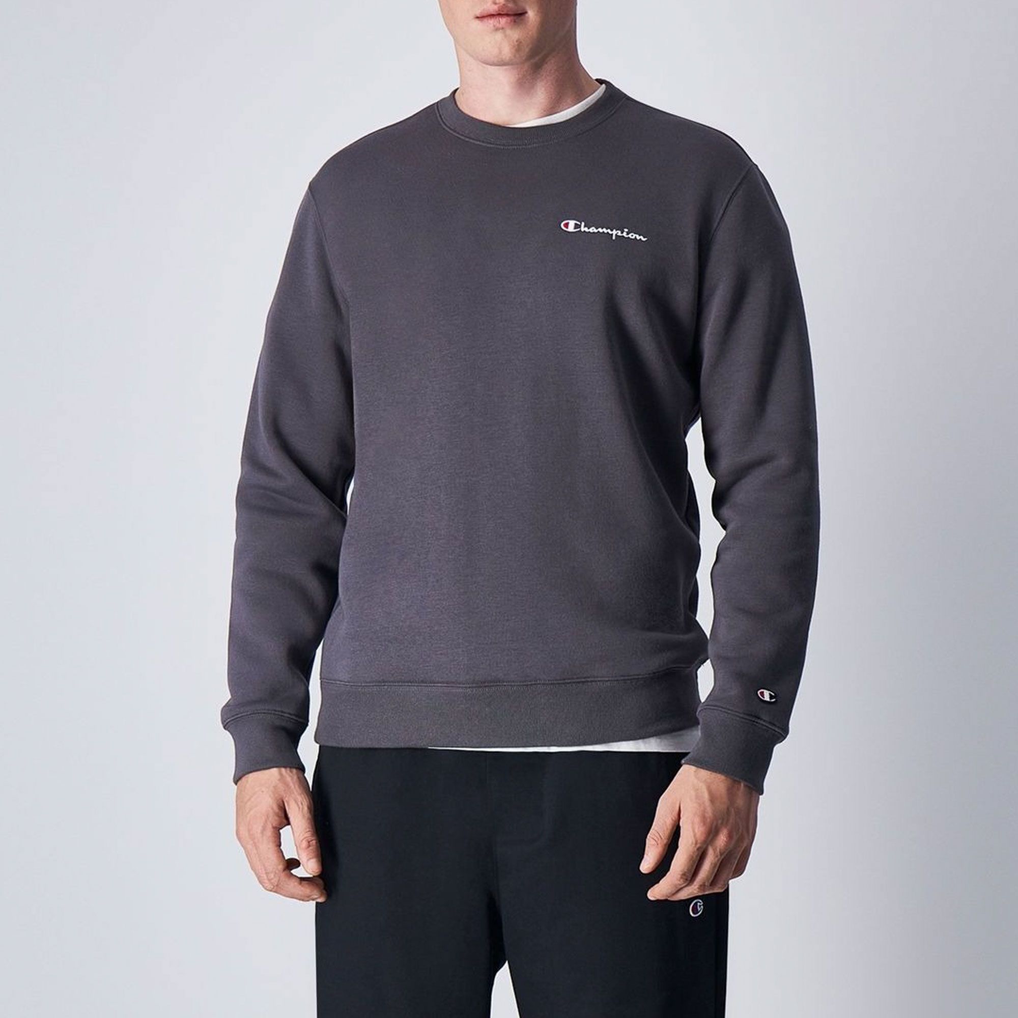 Champion Small Script Logo Fleece Sweater Heren