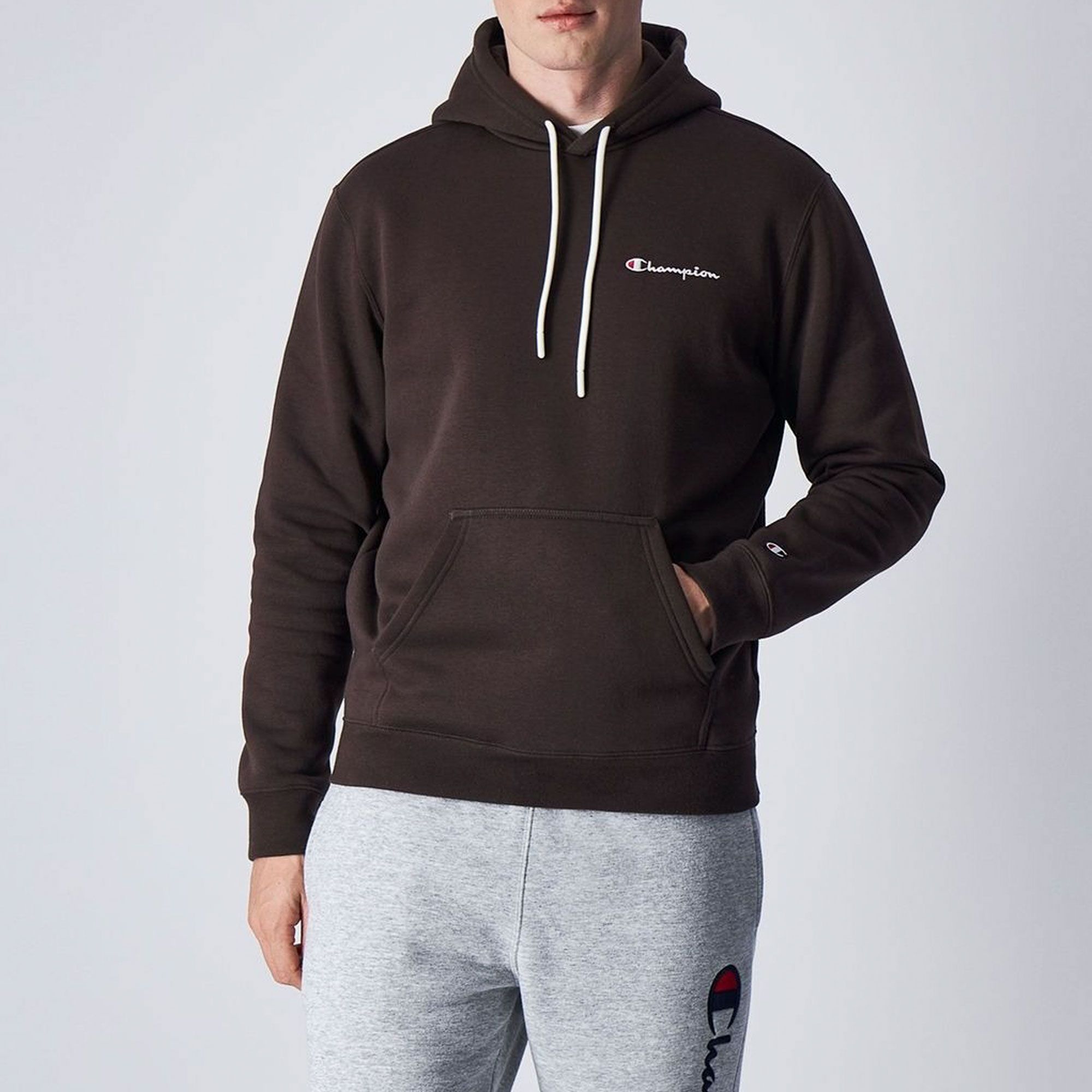 Champion Small Script Logo Fleece Hoodie Heren