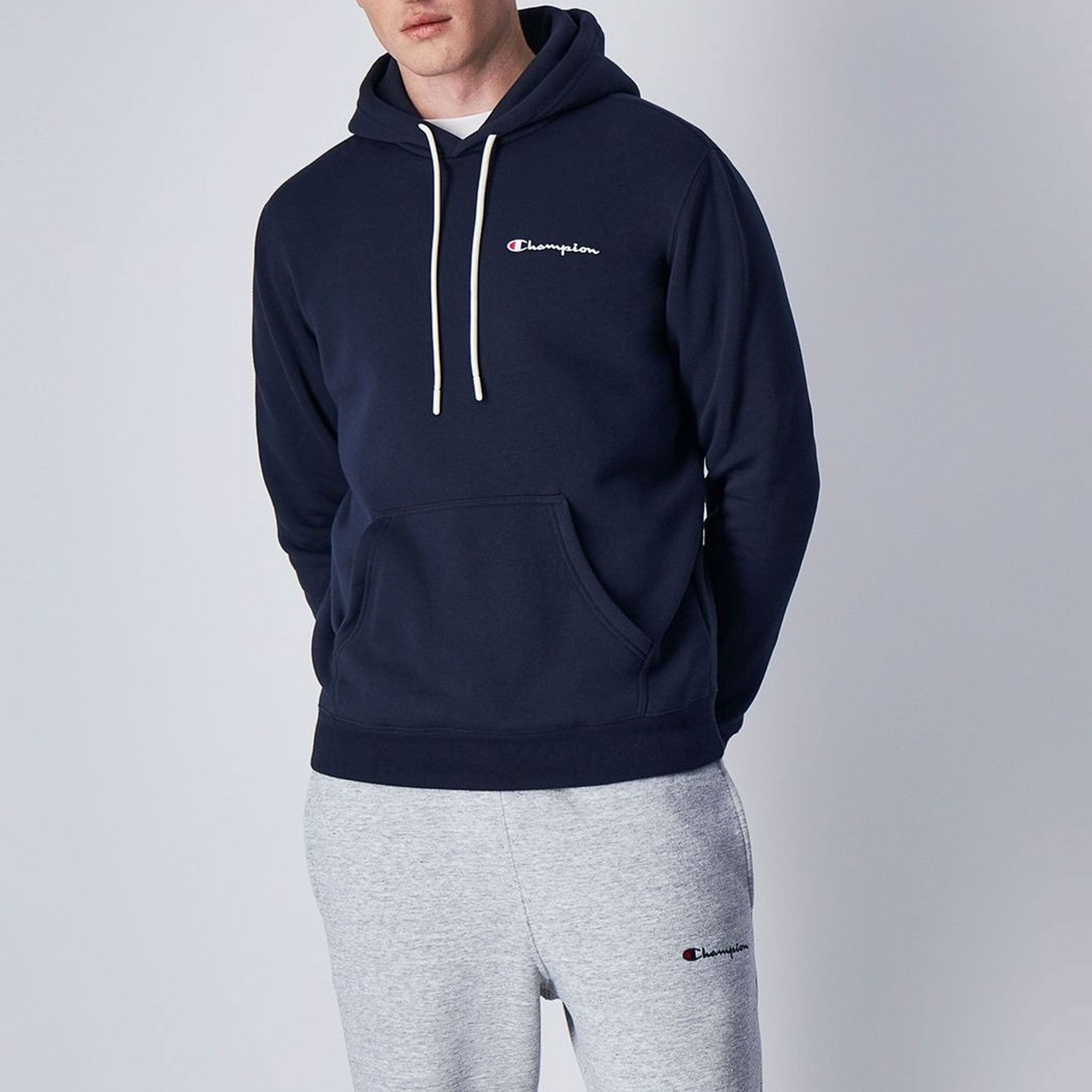 Champion Small Script Logo Fleece Hoodie Heren
