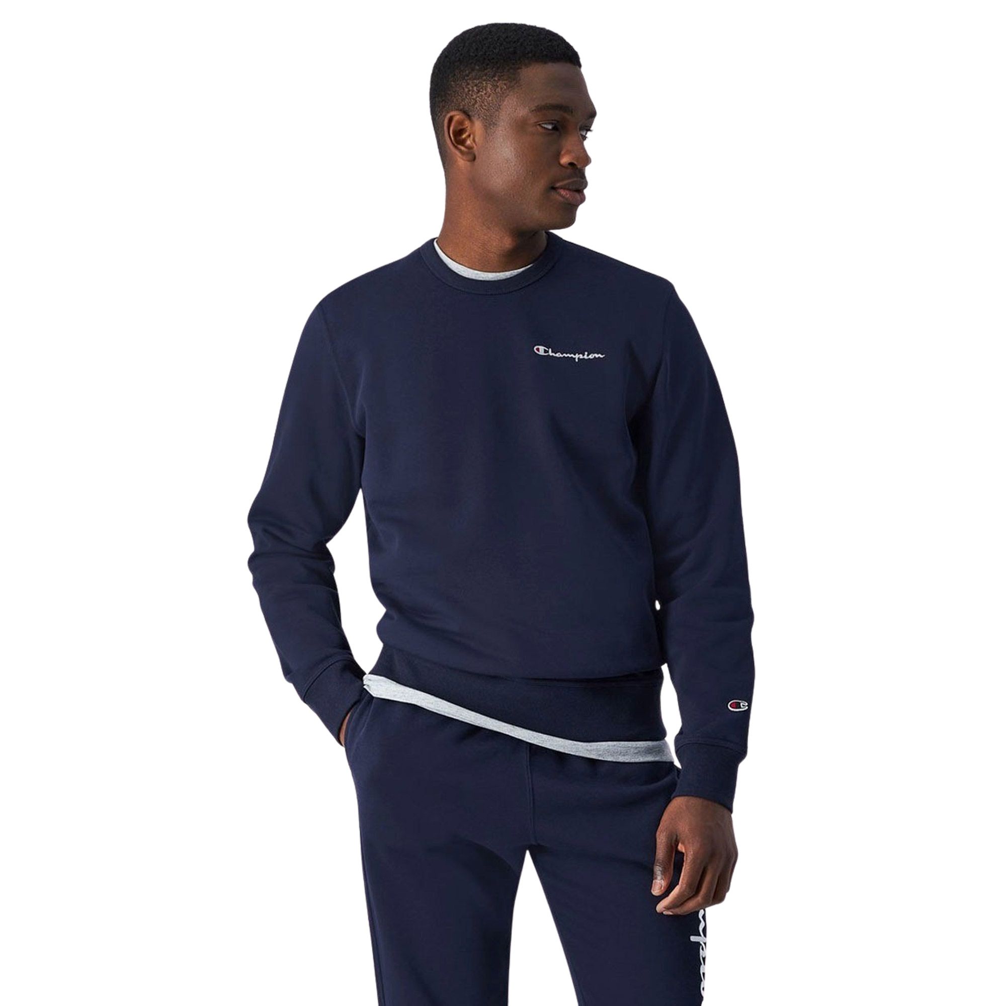 Champion Small Logo Fleece Crewneck Sweater Heren