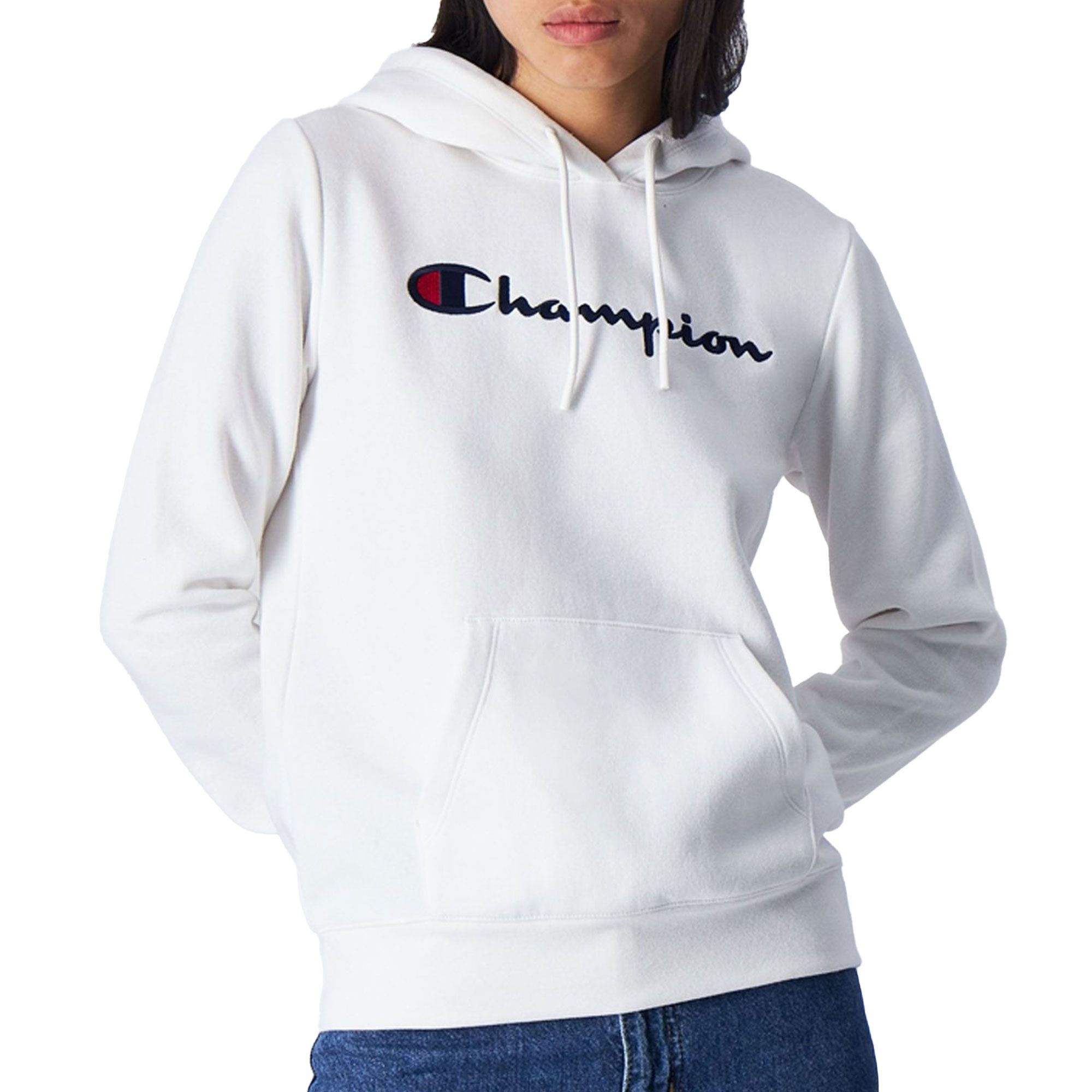 Champion Script Logo Light Fleece Hoodie Dames