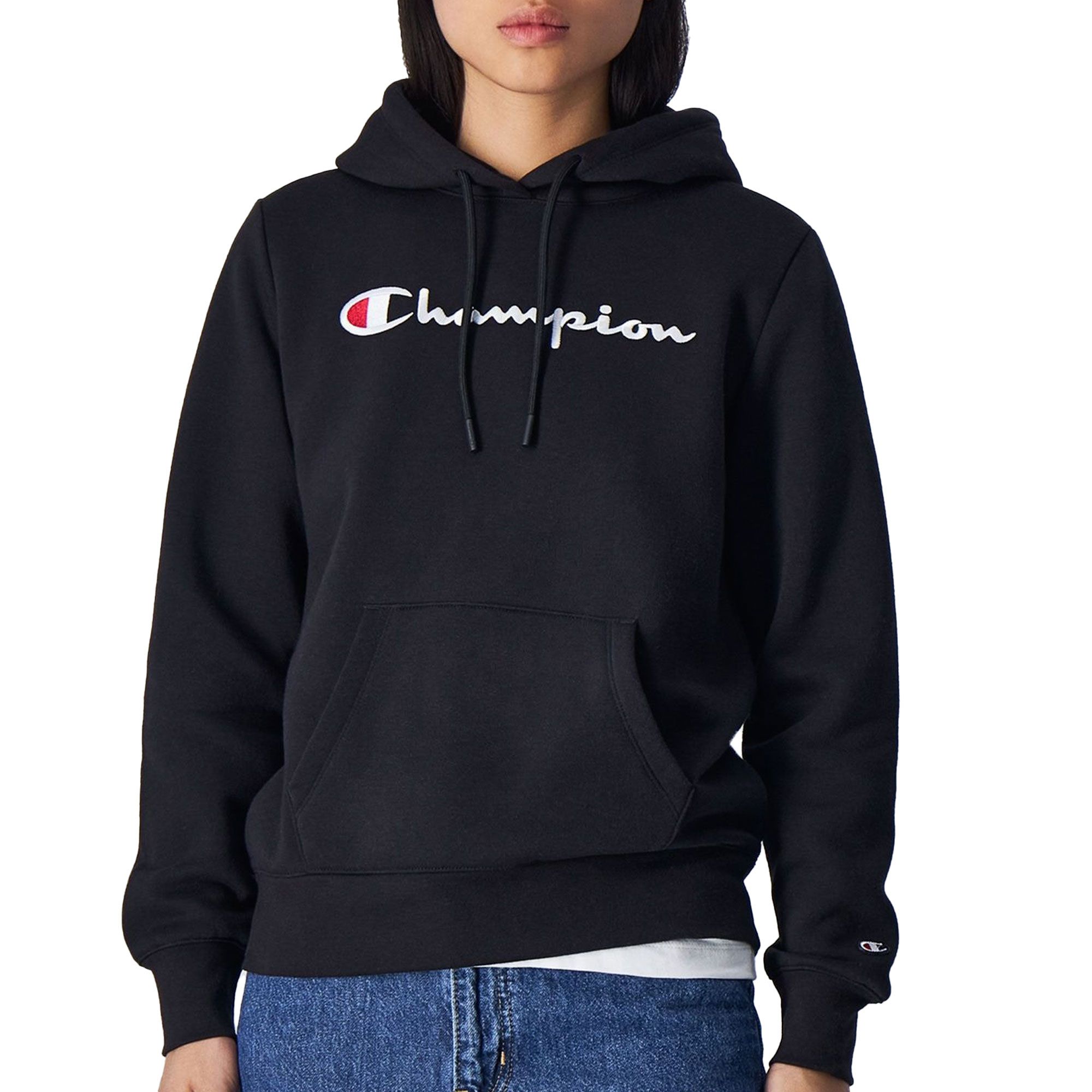 Champion Script Logo Light Fleece Hoodie Dames