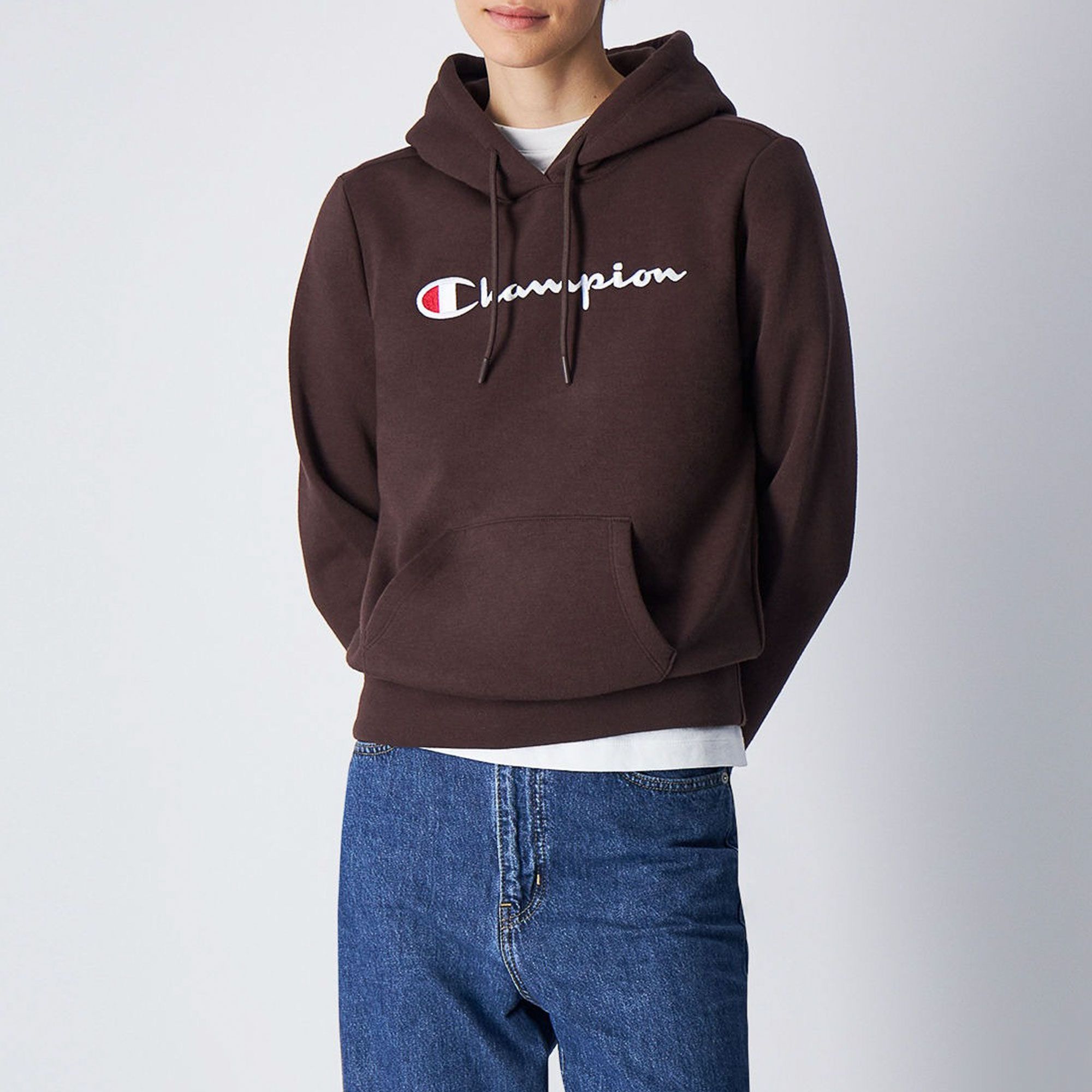 Champion Script Logo Light Fleece Hoodie Dames
