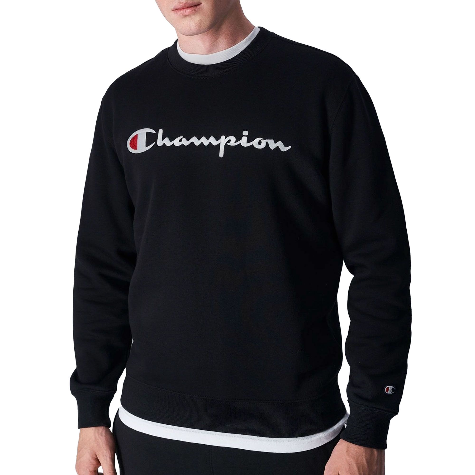 Champion Embroidered Script Logo Fleece Sweater Heren