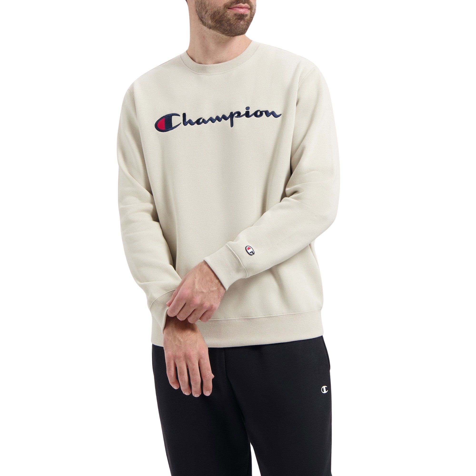Champion Embroidered Script Logo Fleece Sweater Heren
