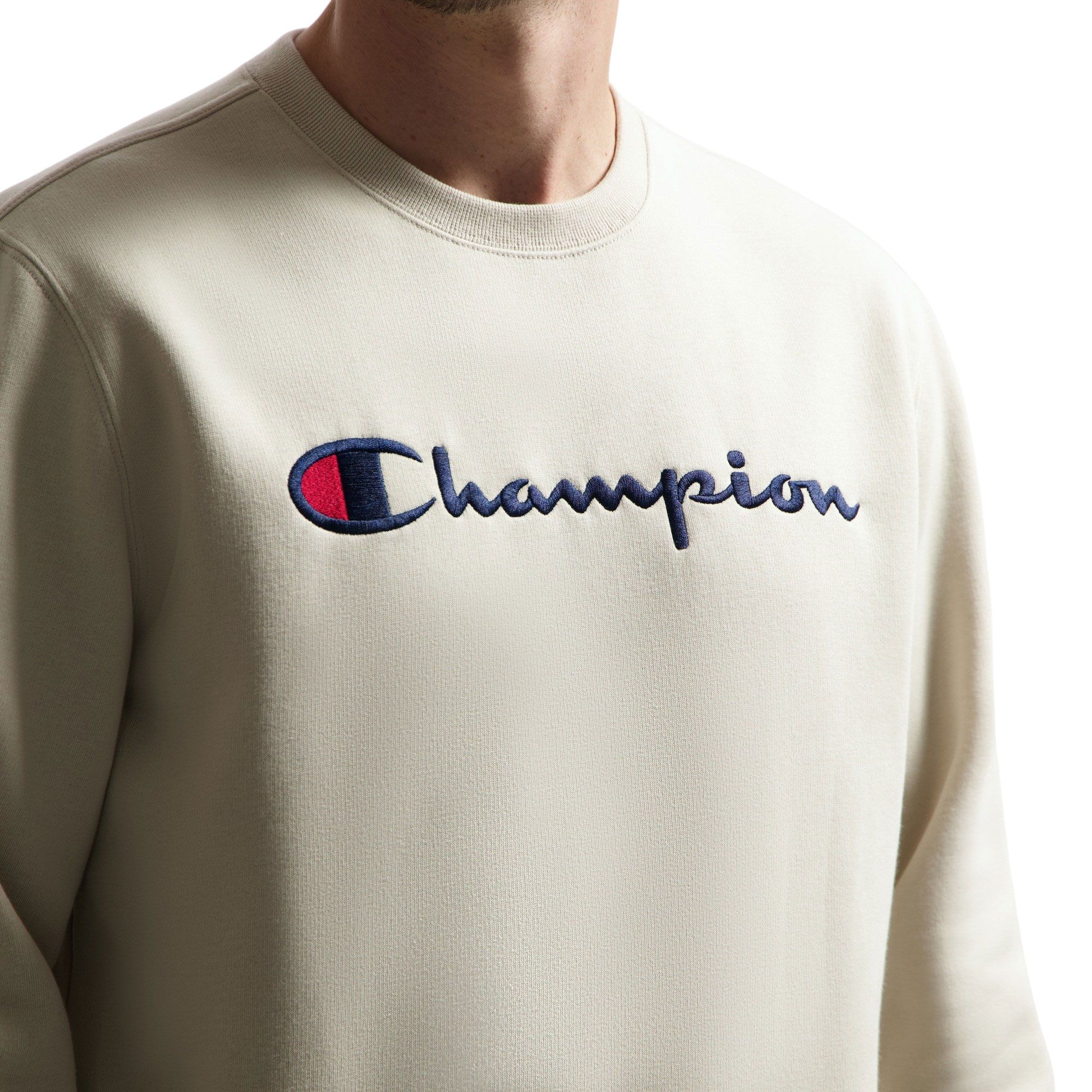 Champion Embroidered Script Logo Fleece Sweater Heren
