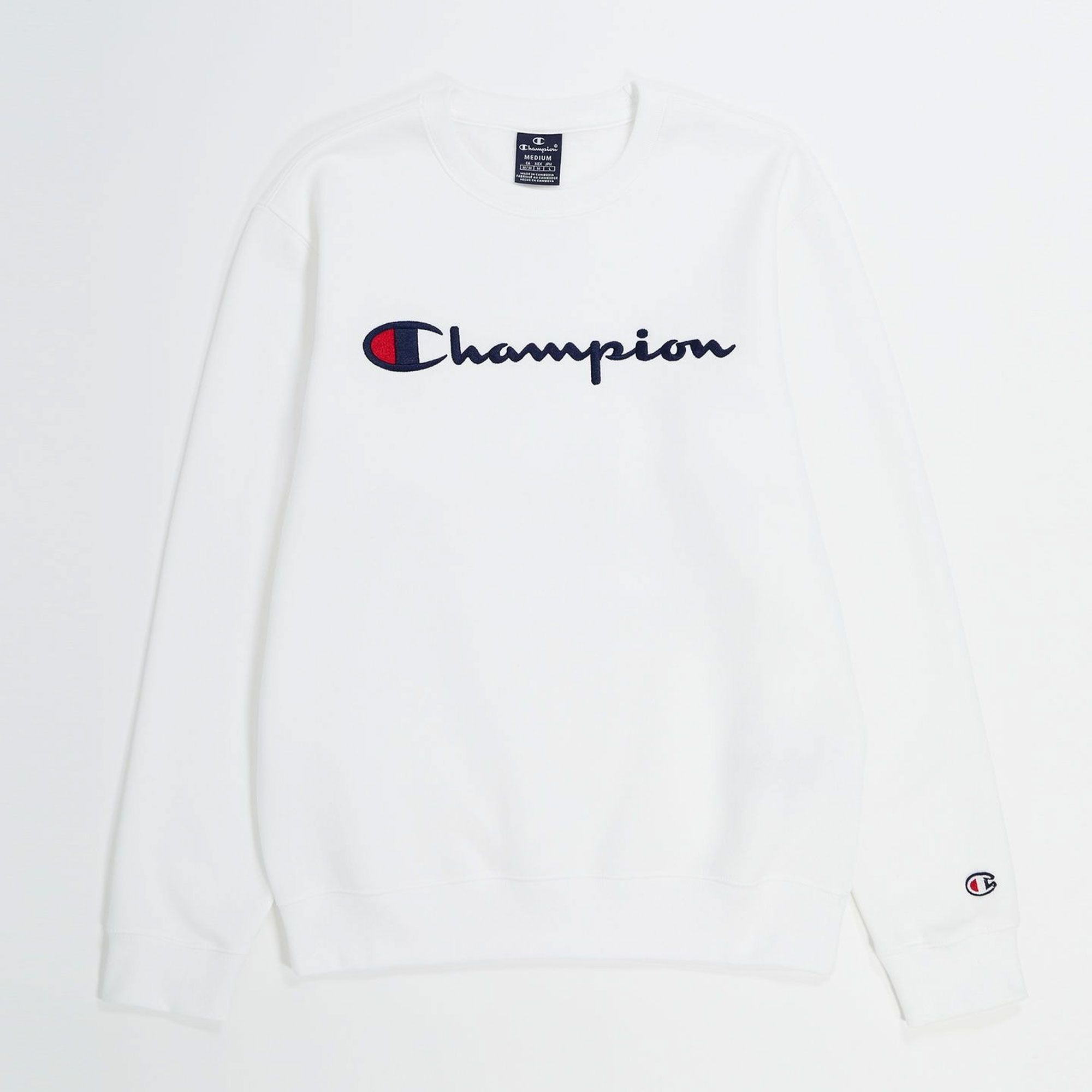 Champion Embroidered Script Logo Fleece Sweater Heren