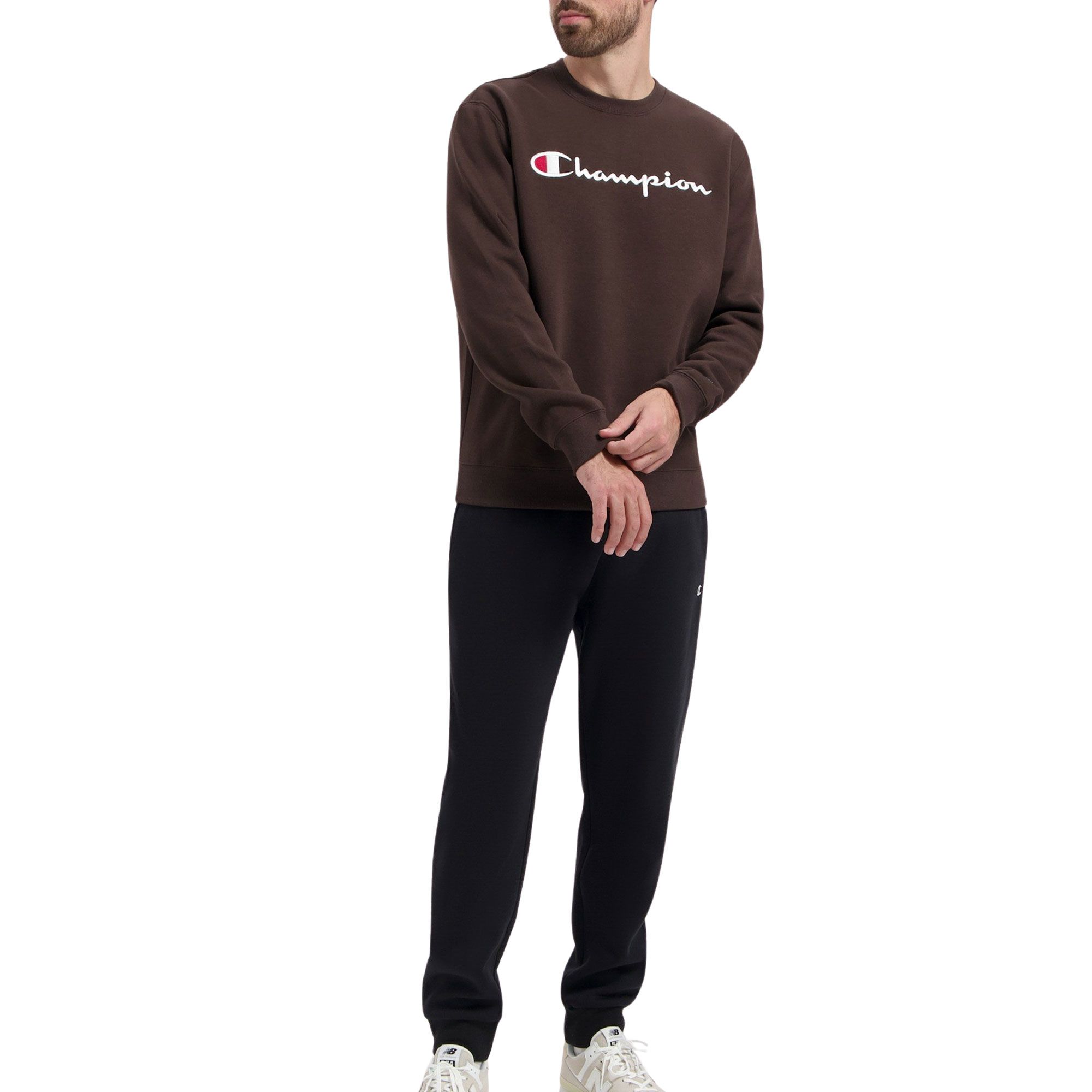 Champion Embroidered Script Logo Fleece Sweater Heren