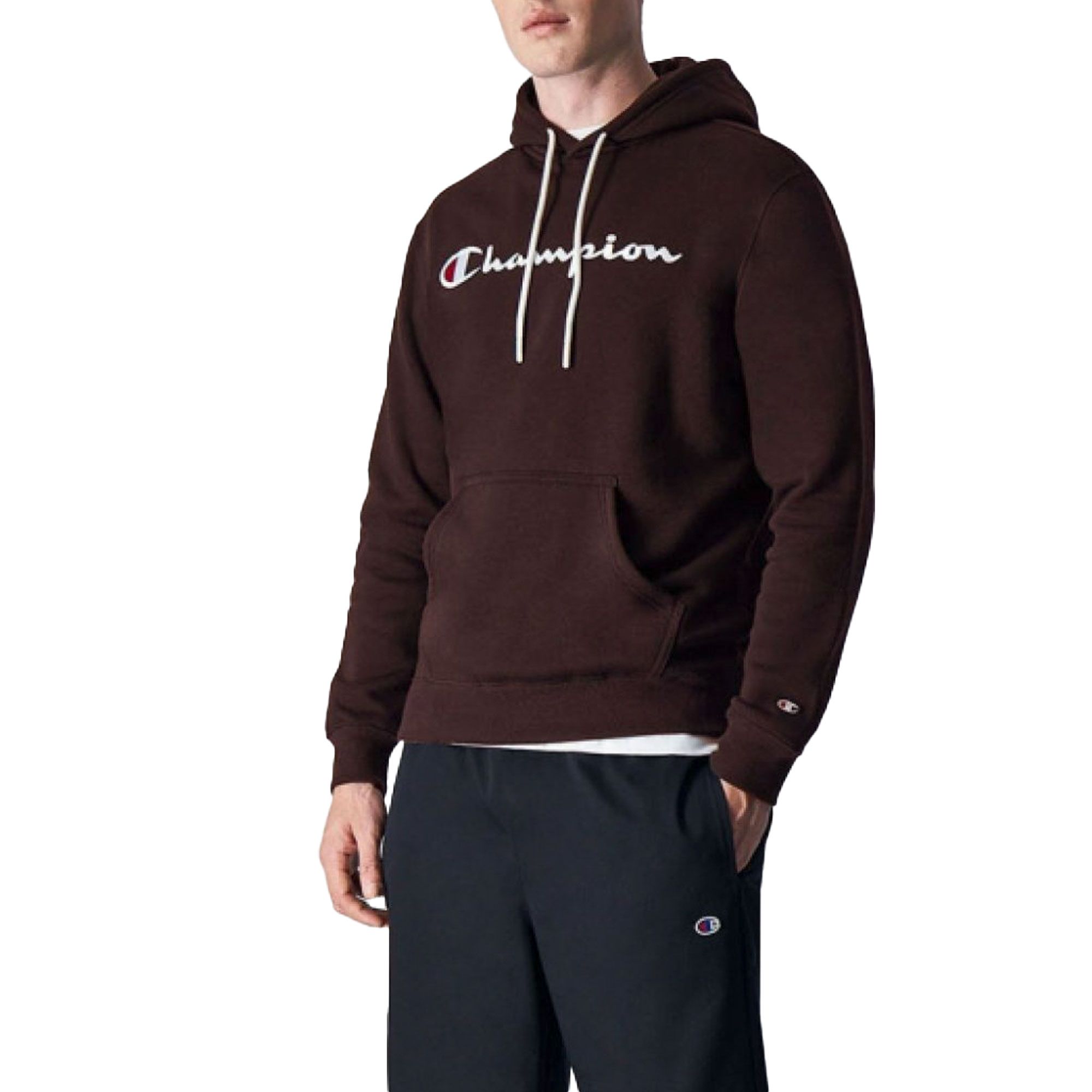 Champion Embroidered Script Logo Fleece Hoodie Heren