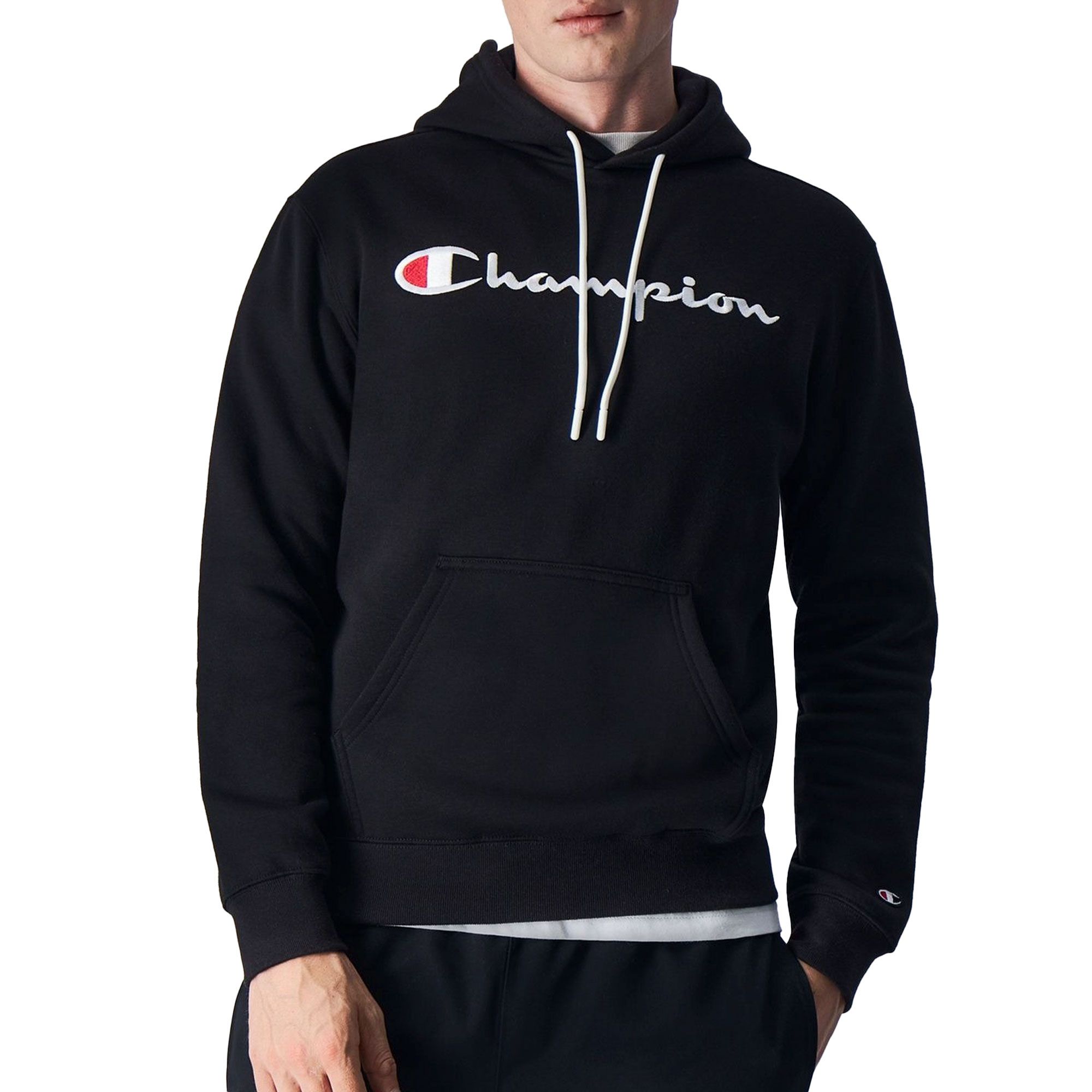 Champion Embroidered Script Logo Fleece Hoodie Heren
