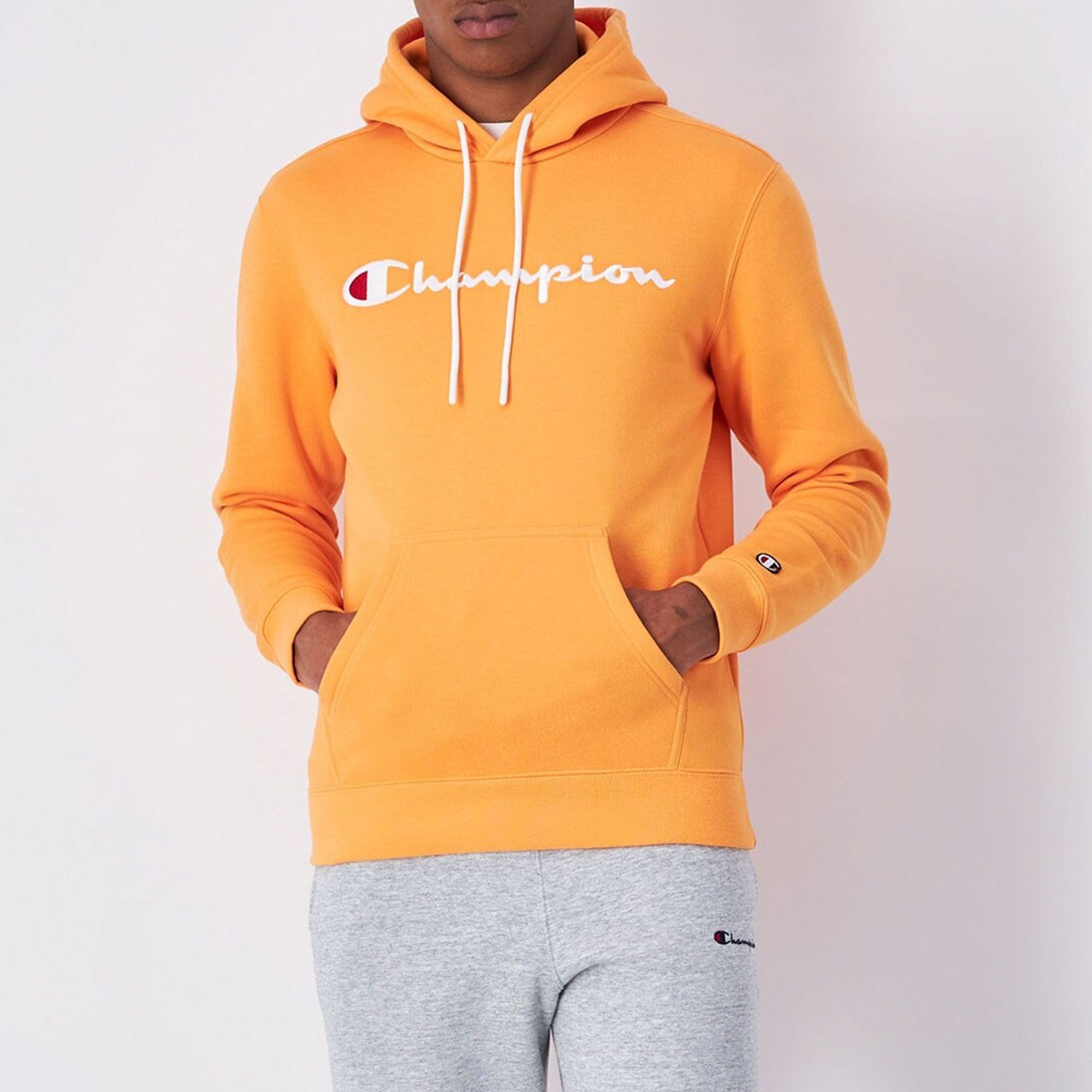 Champion Embroidered Script Logo Fleece Hoodie Heren