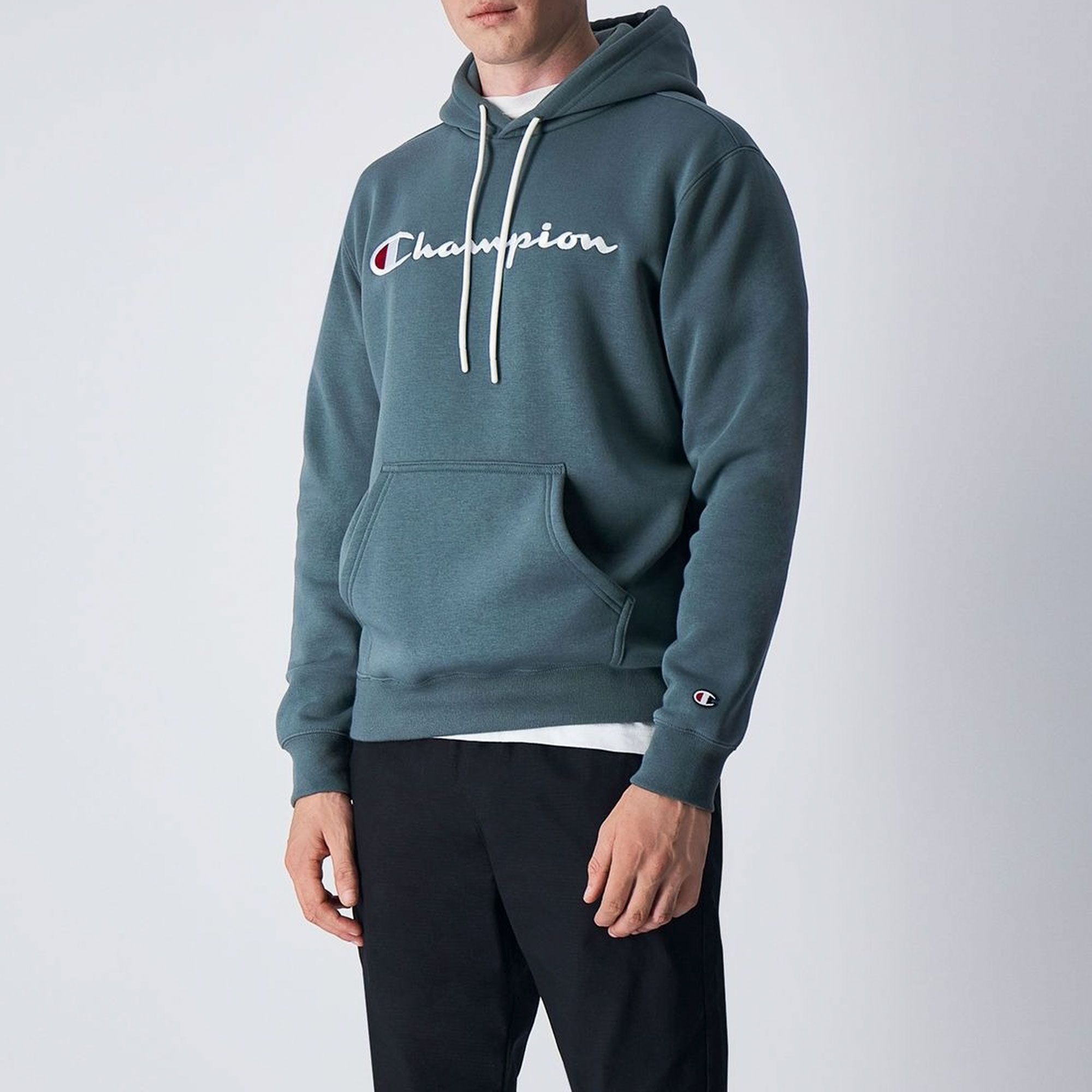 Champion Embroidered Script Logo Fleece Hoodie Heren