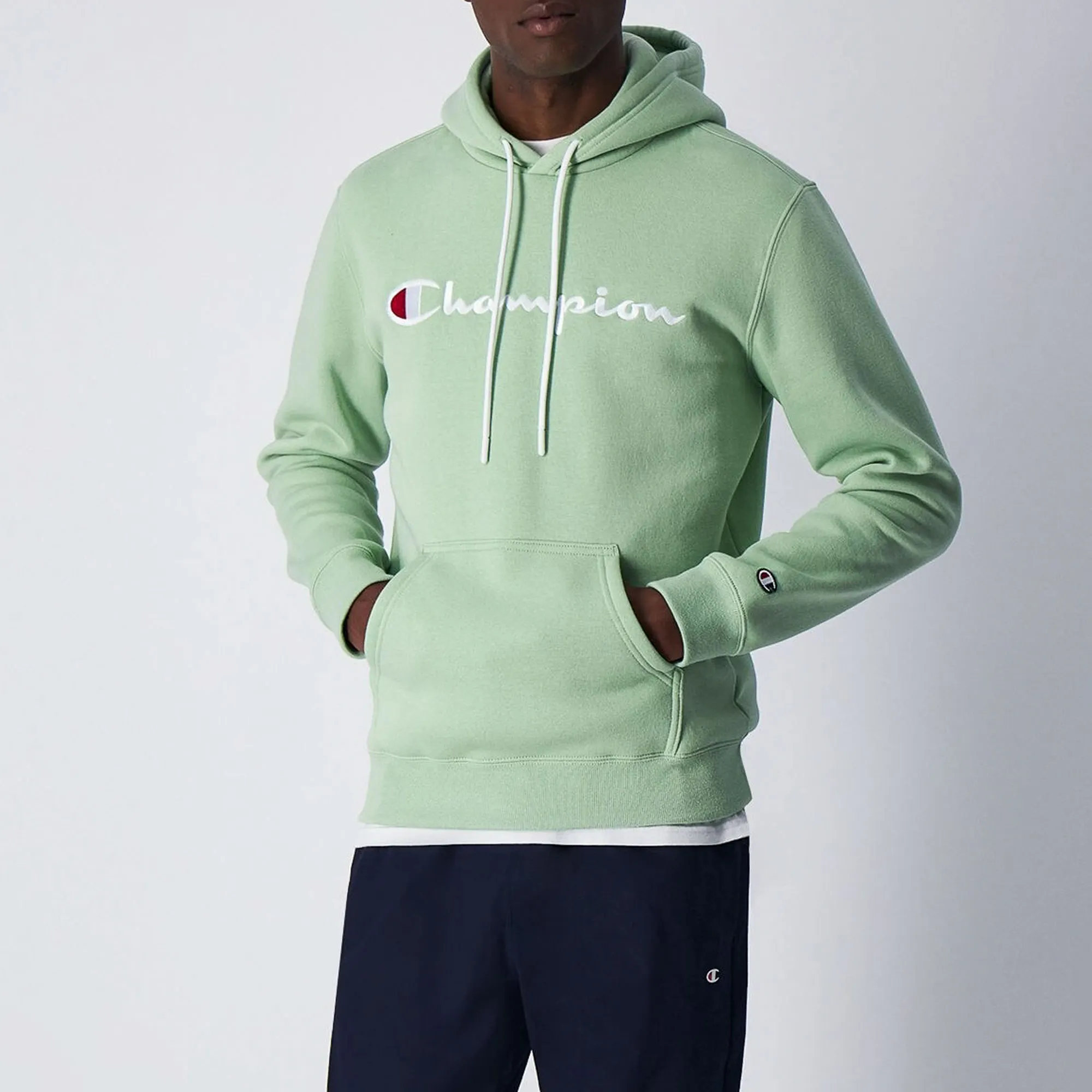 Champion Embroidered Script Logo Fleece Hoodie Heren