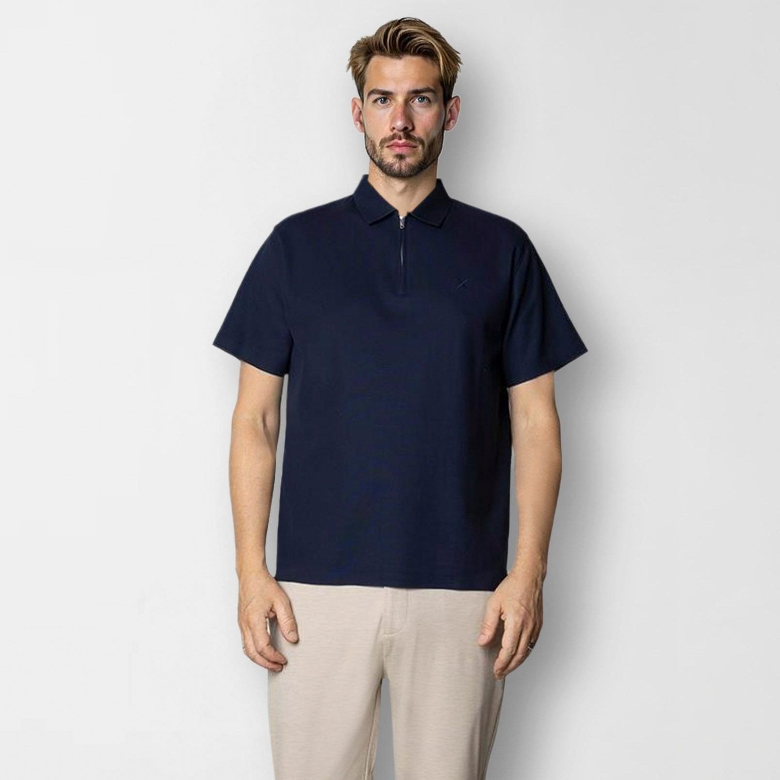 Clean Cut Copenhagen Joss Zip Polo Heren