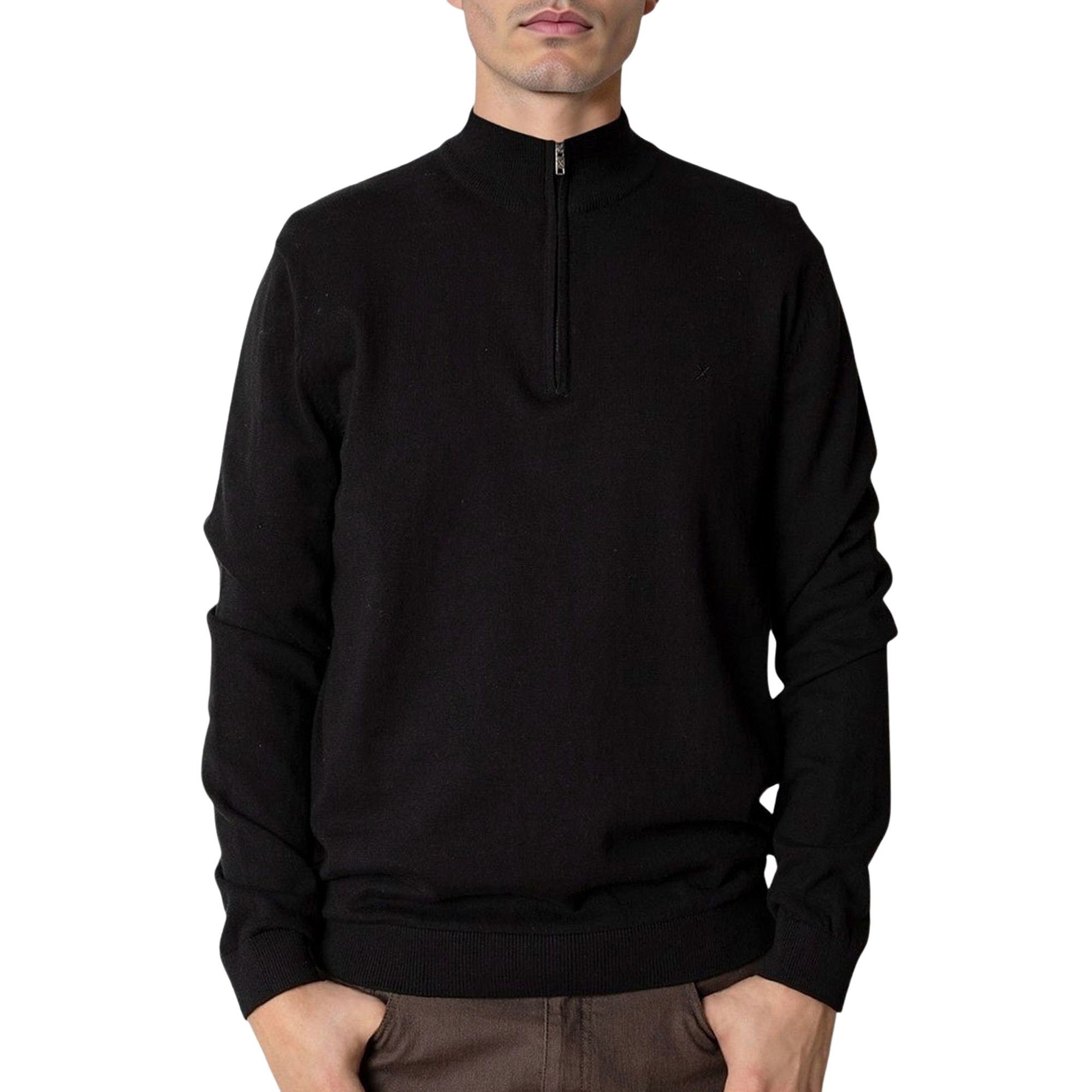 Clean Cut Copenhagen Claude Half Zip Knit Sweater Heren