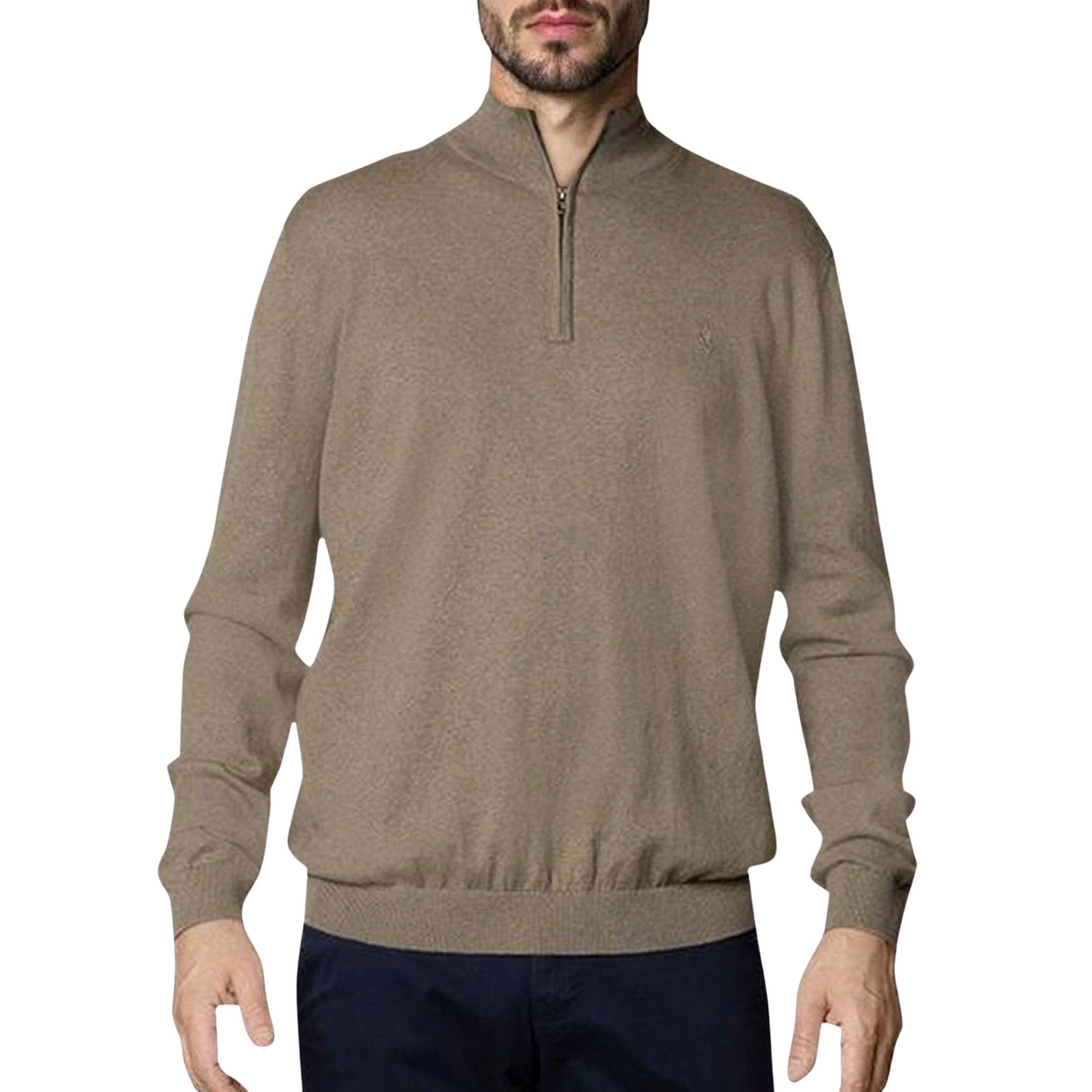 Clean Cut Copenhagen Claude Half Zip Knit Sweater Heren
