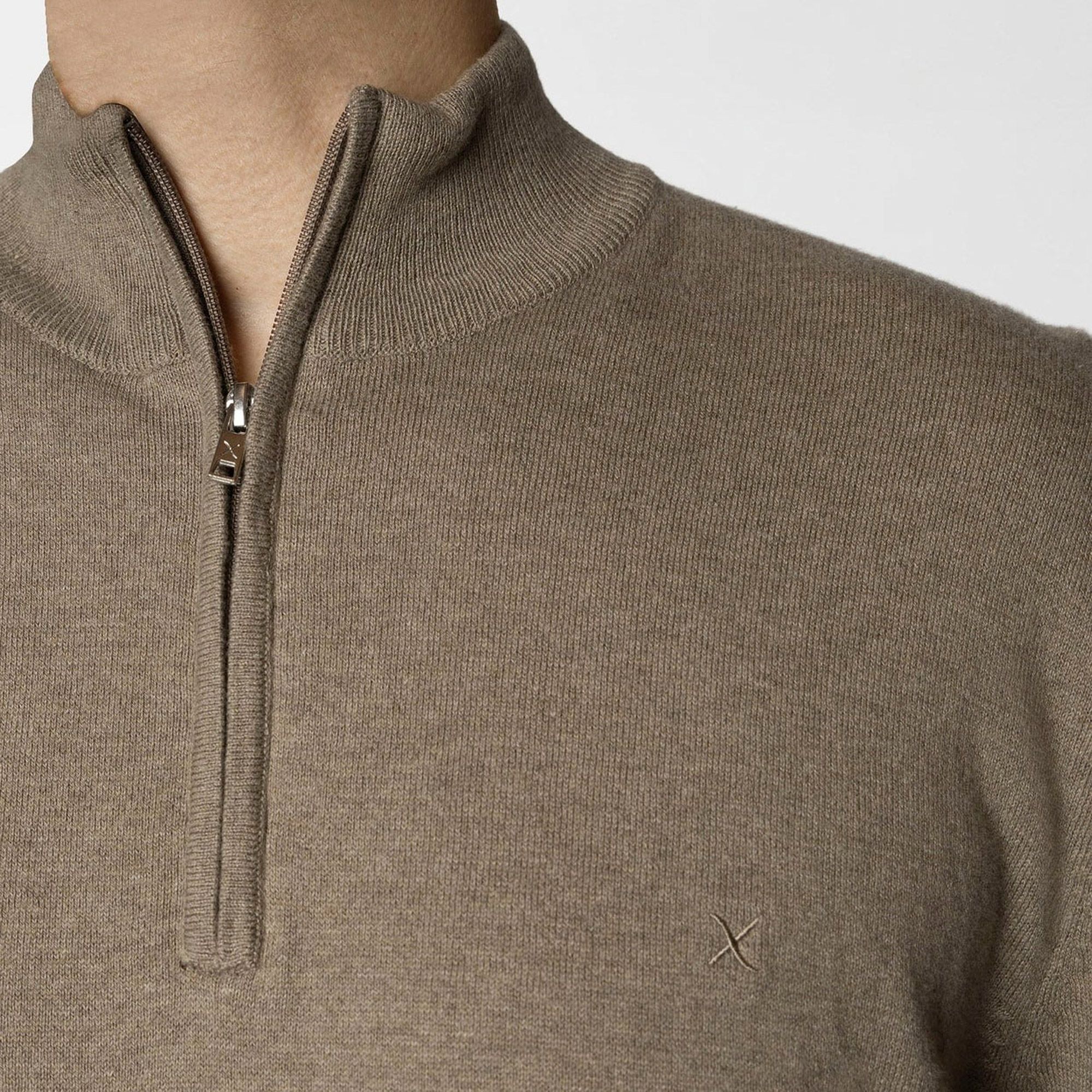 Clean Cut Copenhagen Claude Half Zip Knit Sweater Heren