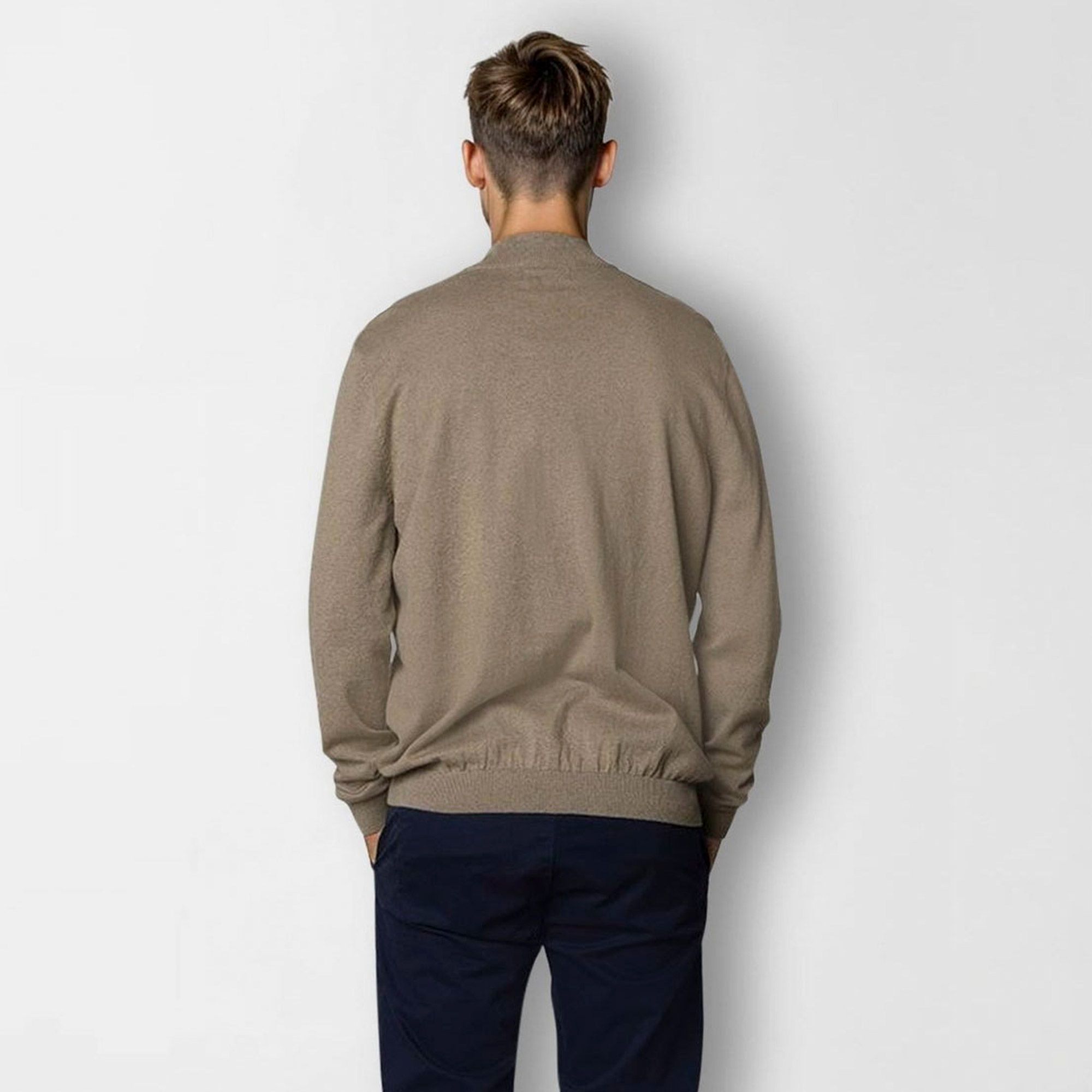 Clean Cut Copenhagen Claude Half Zip Knit Sweater Heren