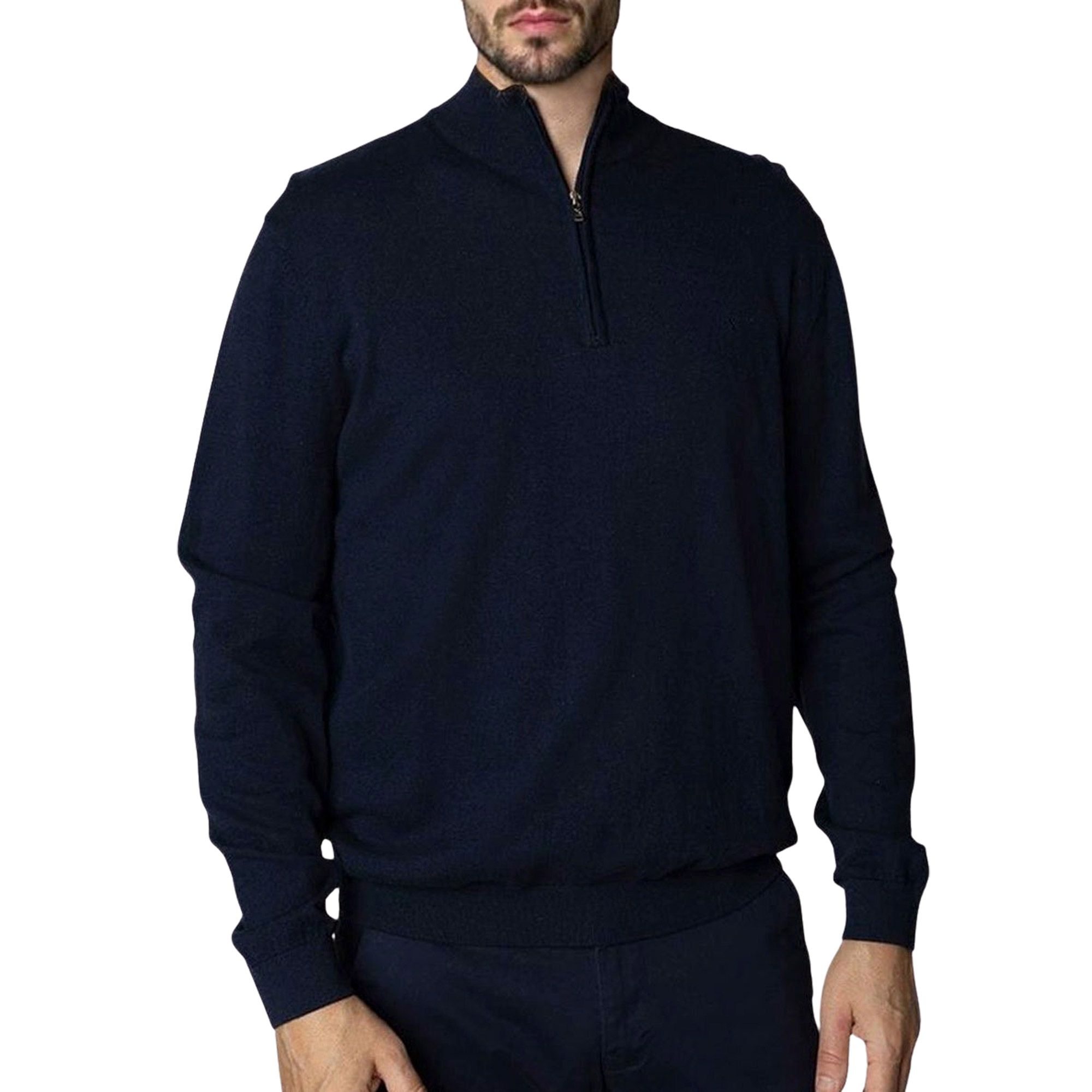 Clean Cut Copenhagen Claude Half Zip Knit Sweater Heren