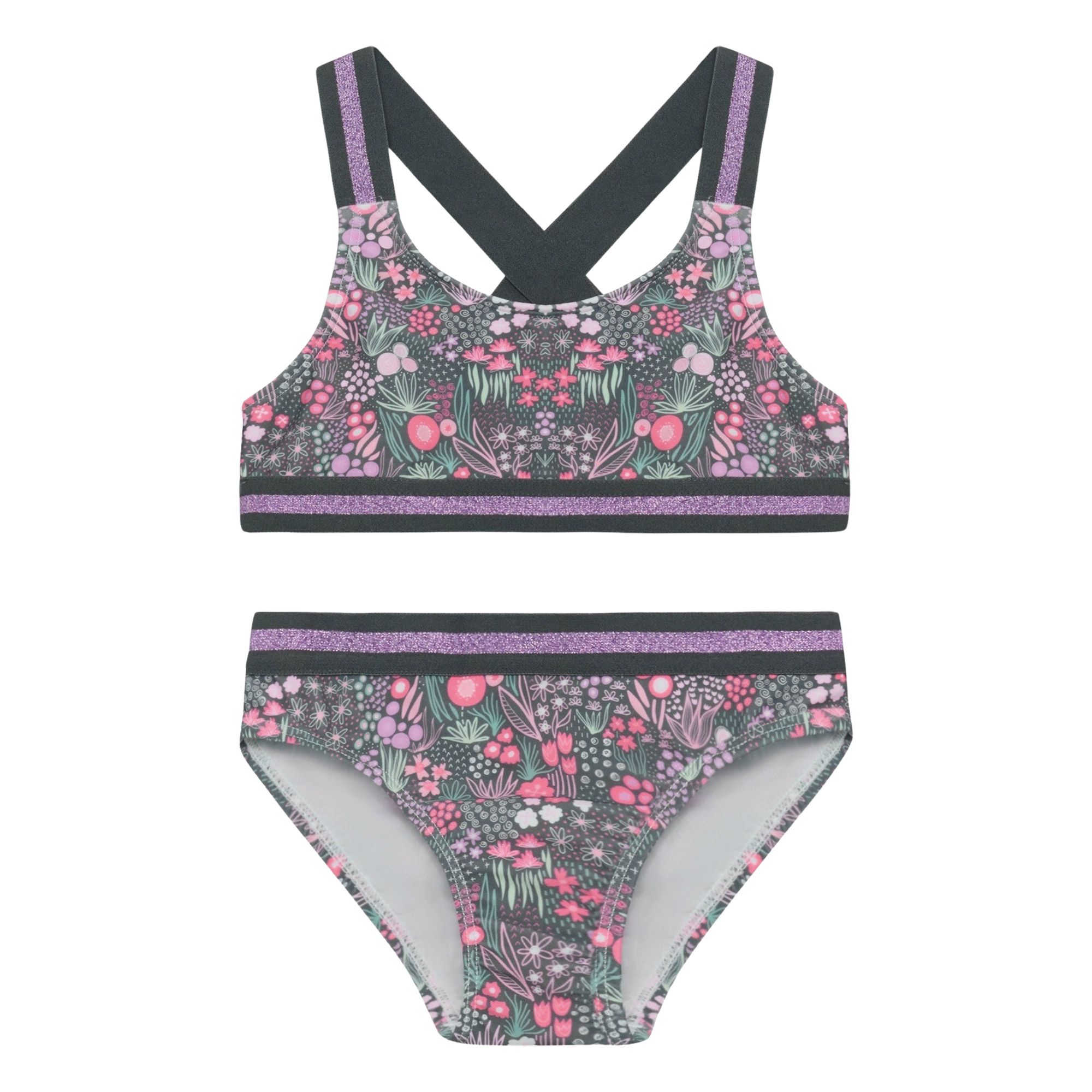 Color Kids Contrast Straps Bikini Meisjes