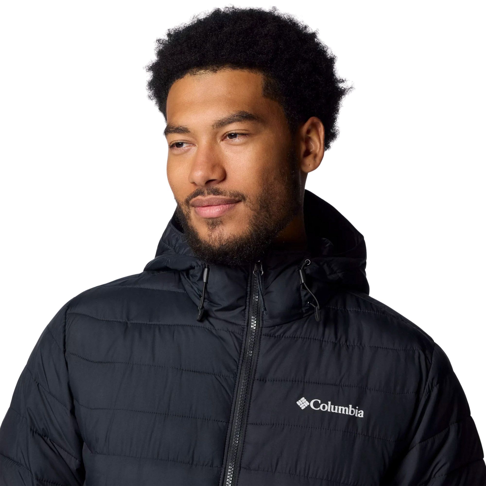 COLUMBIA POWDER LITE II HOODED JACKET MOUNTAIN BLUE/COLLEGIATE NAVY - Wandel donsjack